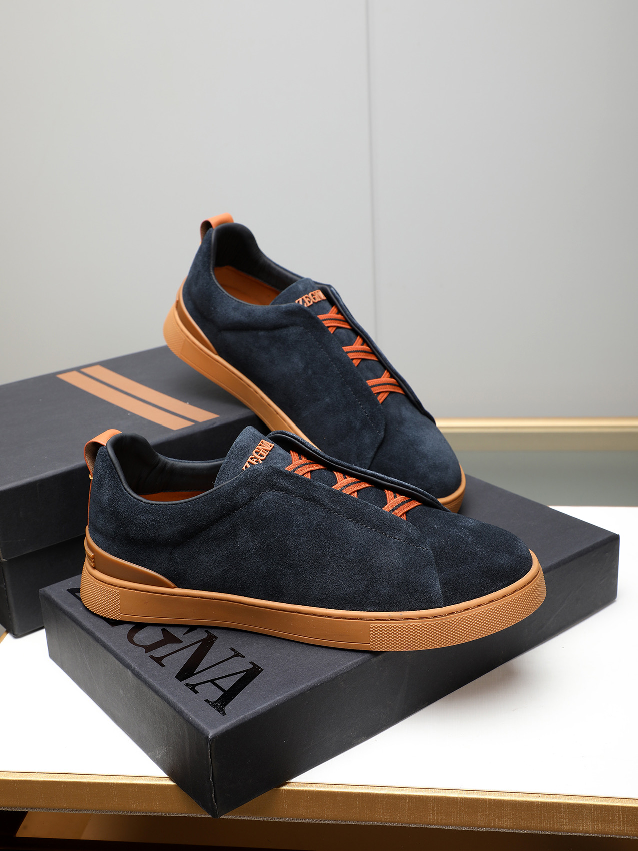 Zegna Luxury Men's Leather Slip-On Sneakers, Comfortable and Stylish 5 i1742028892114 5841 0 3