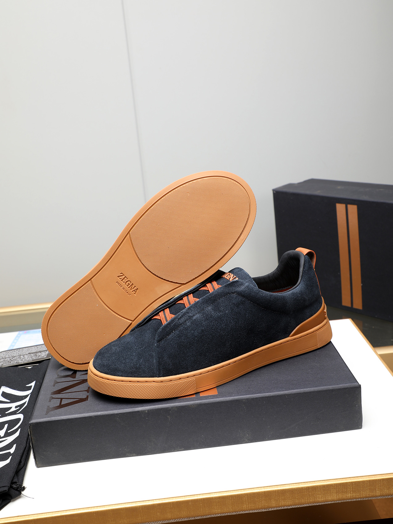 Zegna Luxury Men's Leather Slip-On Sneakers, Comfortable and Stylish 4 i1742028892115 5532 0 2