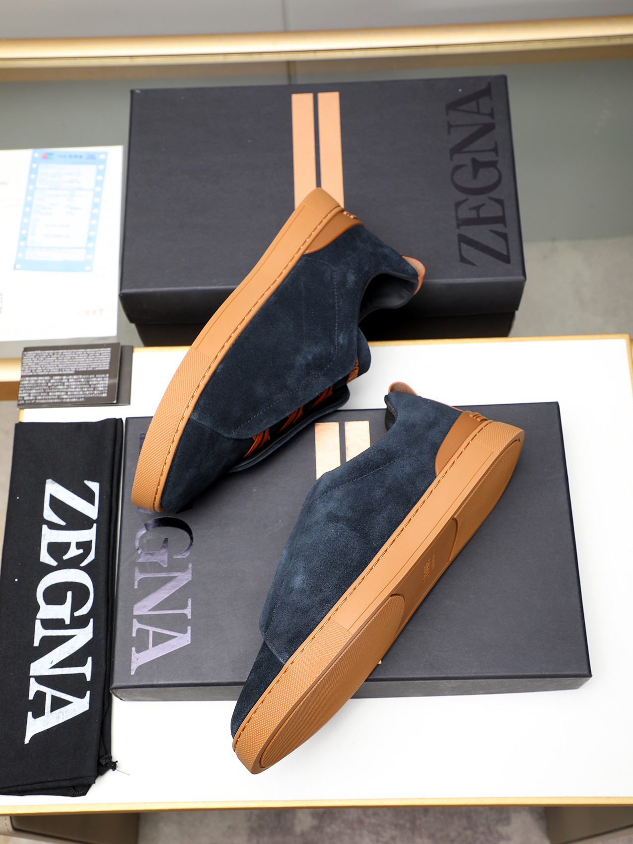 Zegna Luxury Men's Leather Slip-On Sneakers, Comfortable and Stylish 10 i1742028892115 9876 0 8