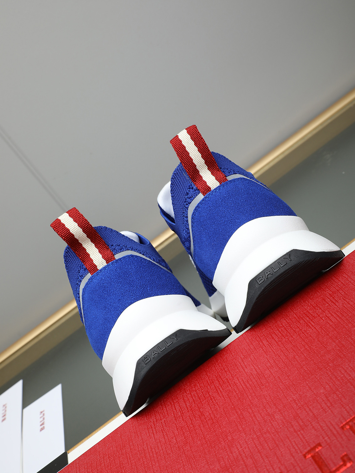 Bally Men's Blue Leather & Mesh Sneakers with Logo Detail 6 i1742288907736 5032 0 4