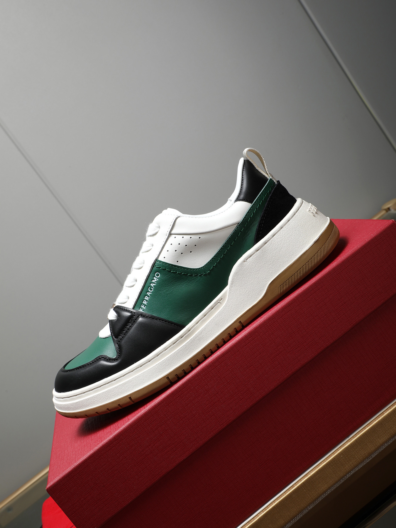 Ferragamo Men's Leather Low-Top Casual Sneakers - Modern Urban Style 6 i1742632742084 2106 0 4