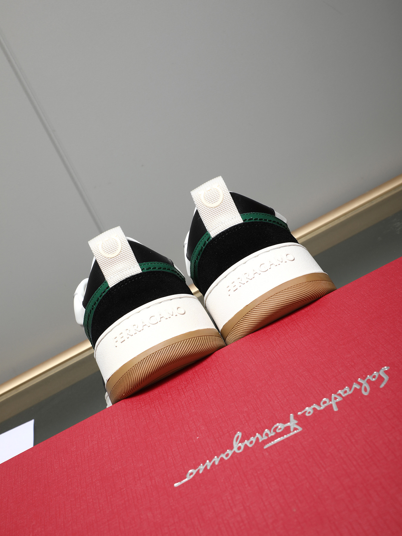 Ferragamo Men's Leather Low-Top Casual Sneakers - Modern Urban Style 7 i1742632742473 182 0 5