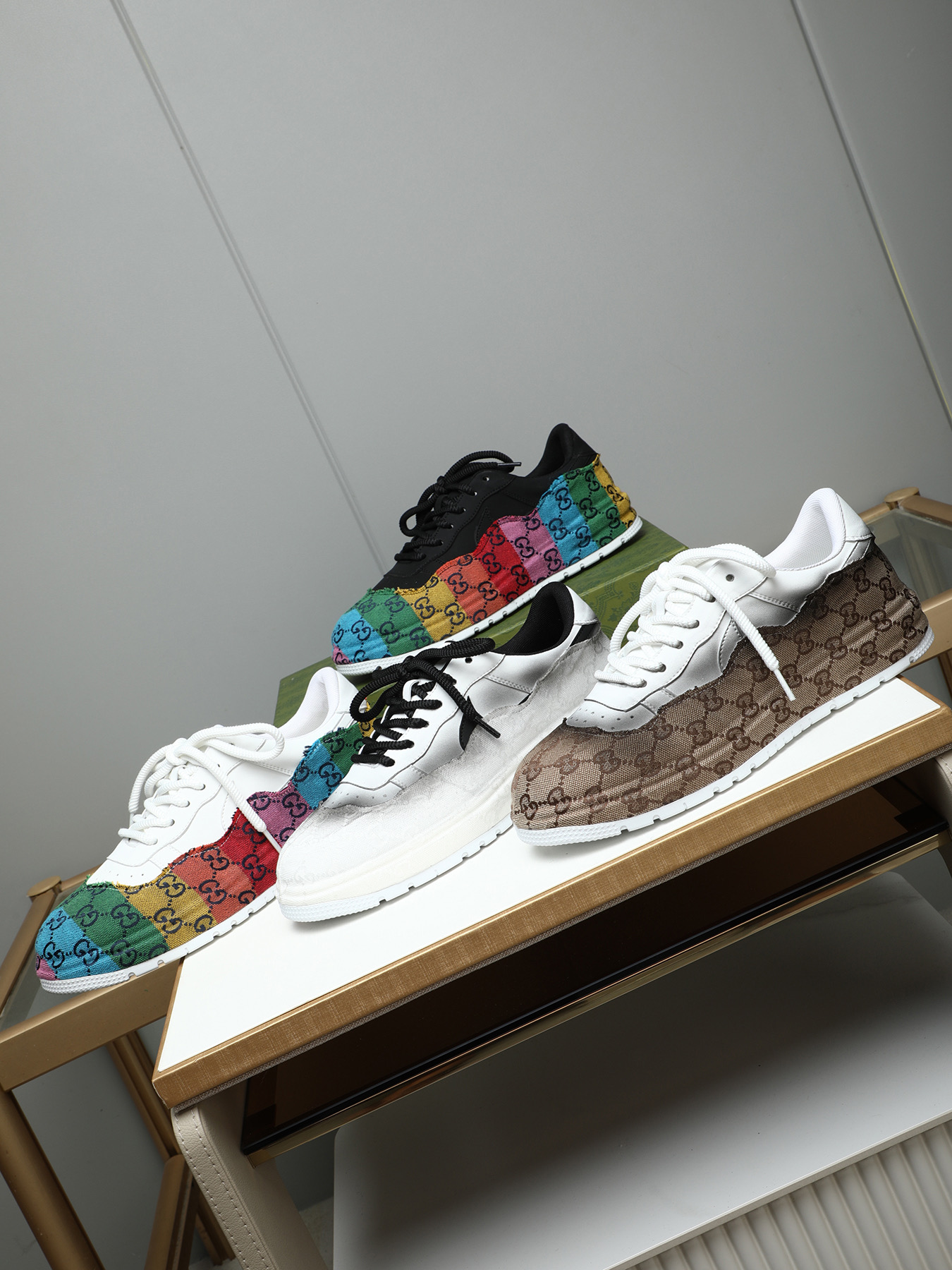 Gucci Rainbow Monogram Sneakers - Leather Upper, Comfortable Fit (Sizes 38-44) 10 i1742634135605 2741 0 8