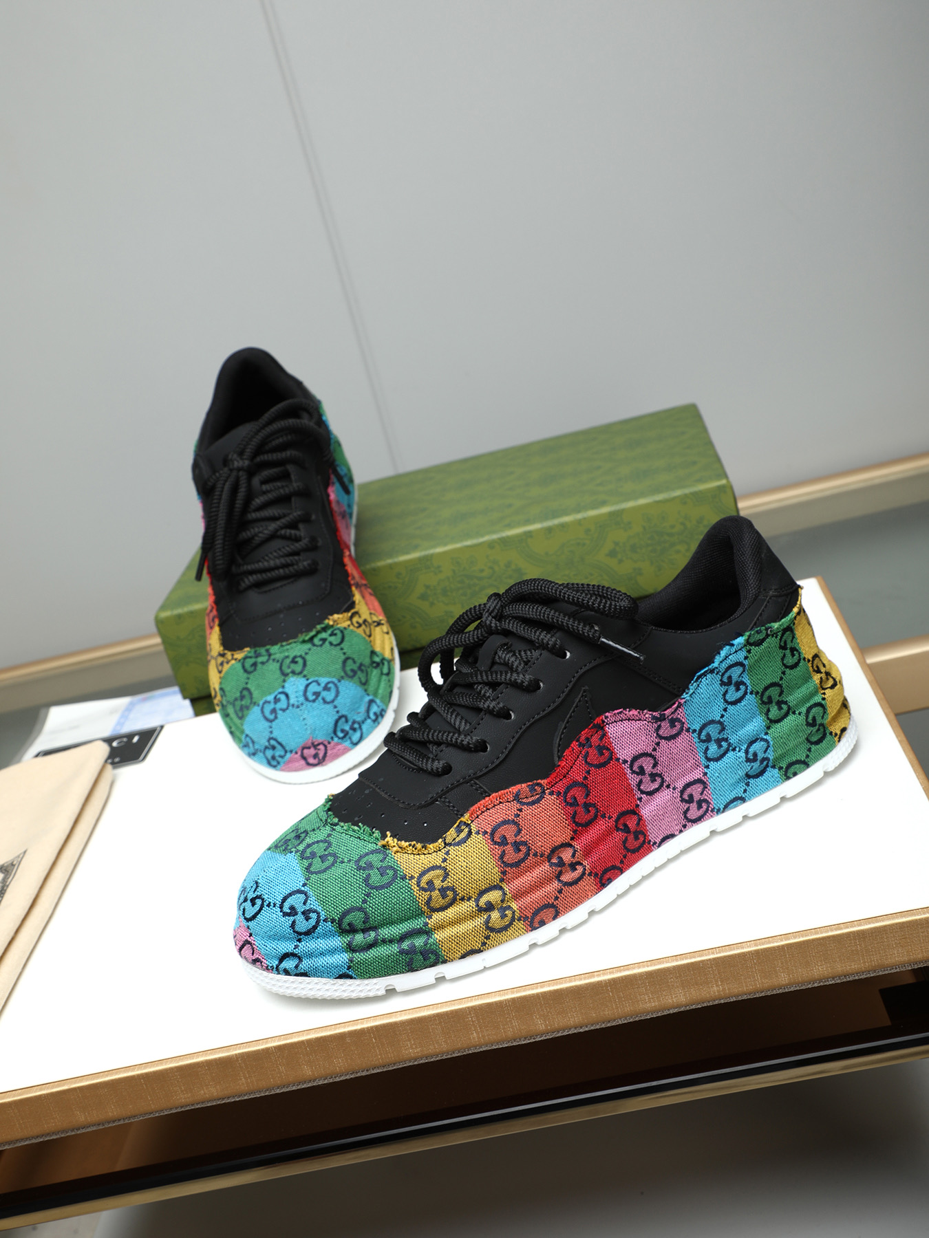 Gucci Rainbow Monogram Sneakers - Leather Upper, Comfortable Fit (Sizes 38-44) 9 i1742634135605 717 0 7