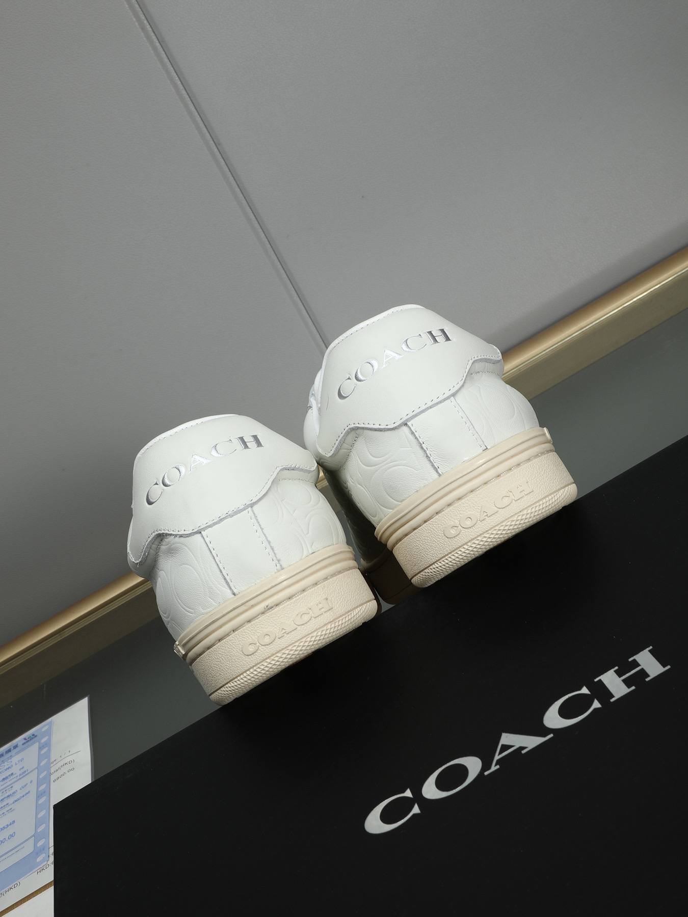Coach Men's Low Top Leather Sneakers Casual Lace-Up Fashion White 6 i1743526501239 9740 0 4