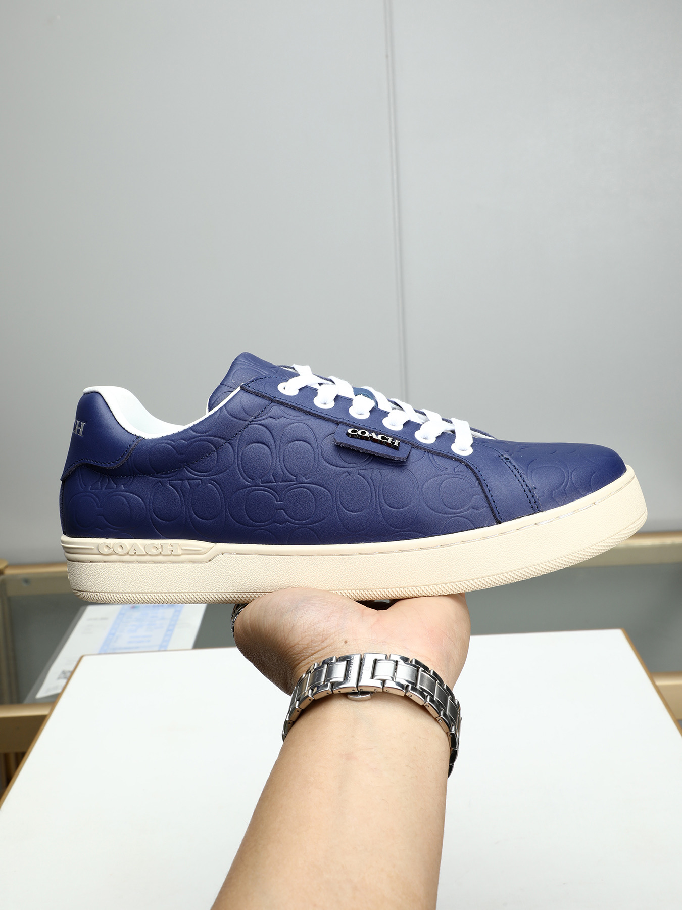 Coach Men's Low-Top Leather Sneaker, Lace-Up Fashionable All-Match Casual Shoes 2 i1743526632287 4847 0 0