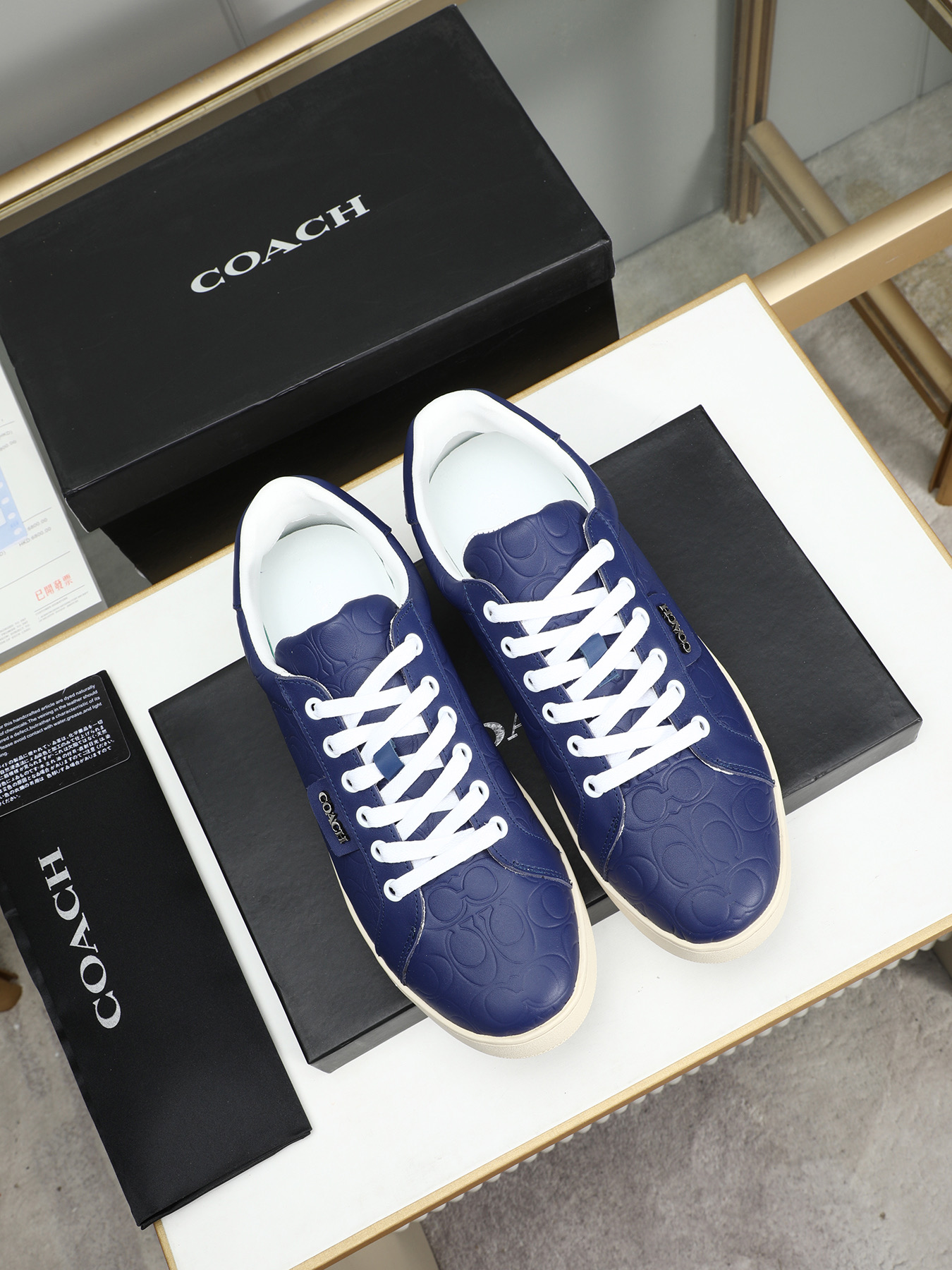 Coach Men's Low-Top Leather Sneaker, Lace-Up Fashionable All-Match Casual Shoes 10 i1743526632829 285 0 8