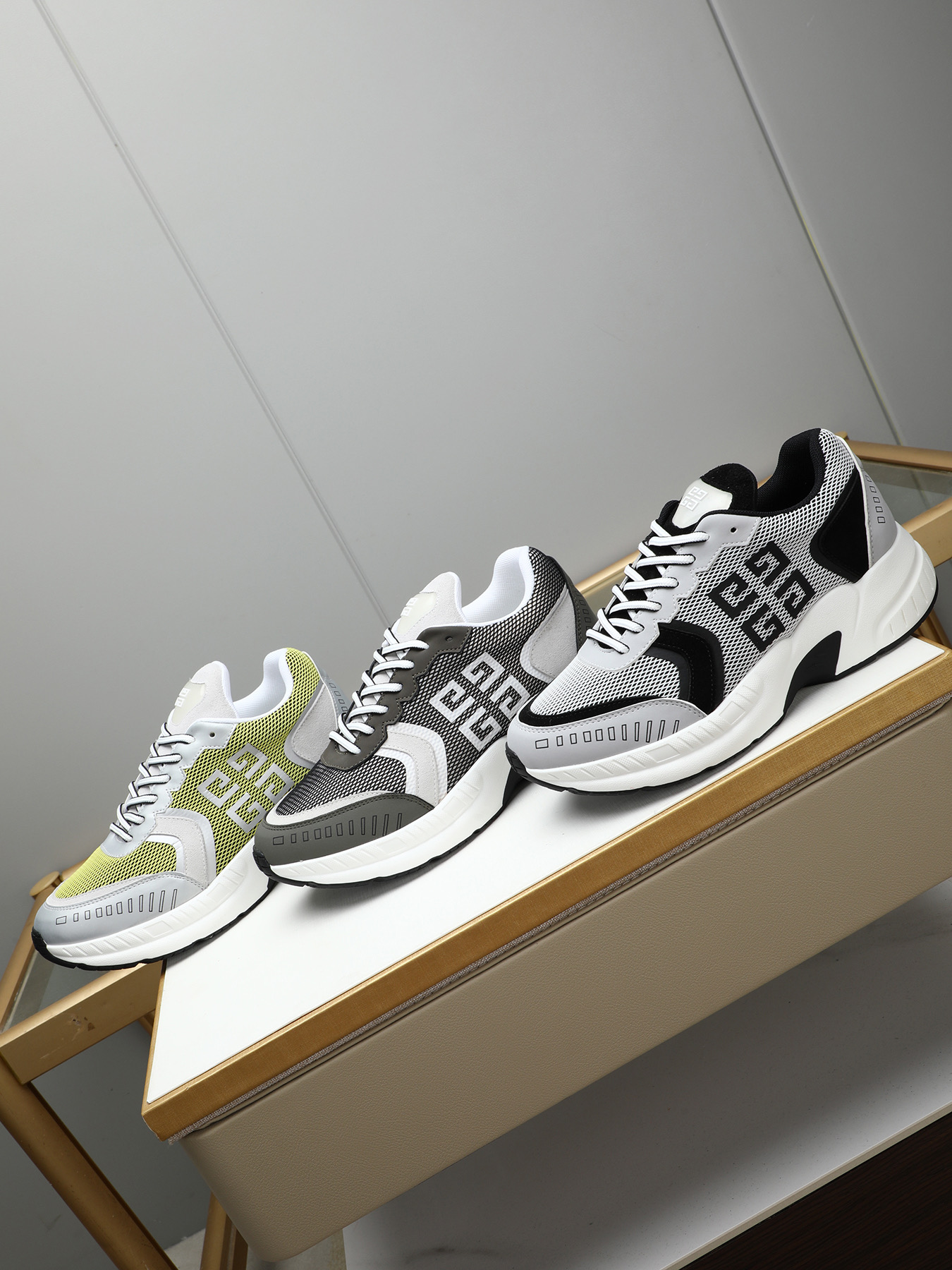 Givenchy Men's Giv 1 Runner Sneakers Calfskin and Breathable Mesh 10 i1744102750268 2316 0 8