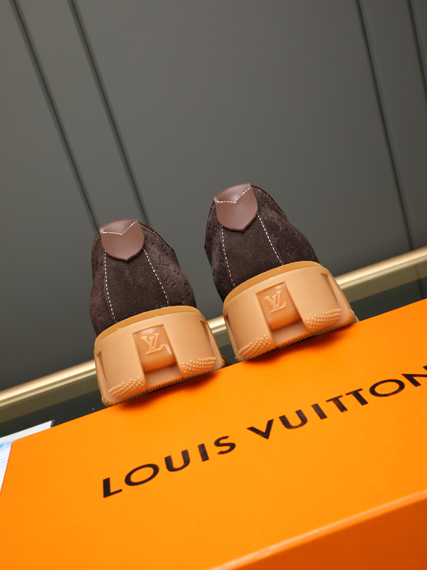 Louis Vuitton Checkerboard Suede Oxfords with Thick Treaded Sole, Sizes 39-44 6 i1744445353796 8215 0 4