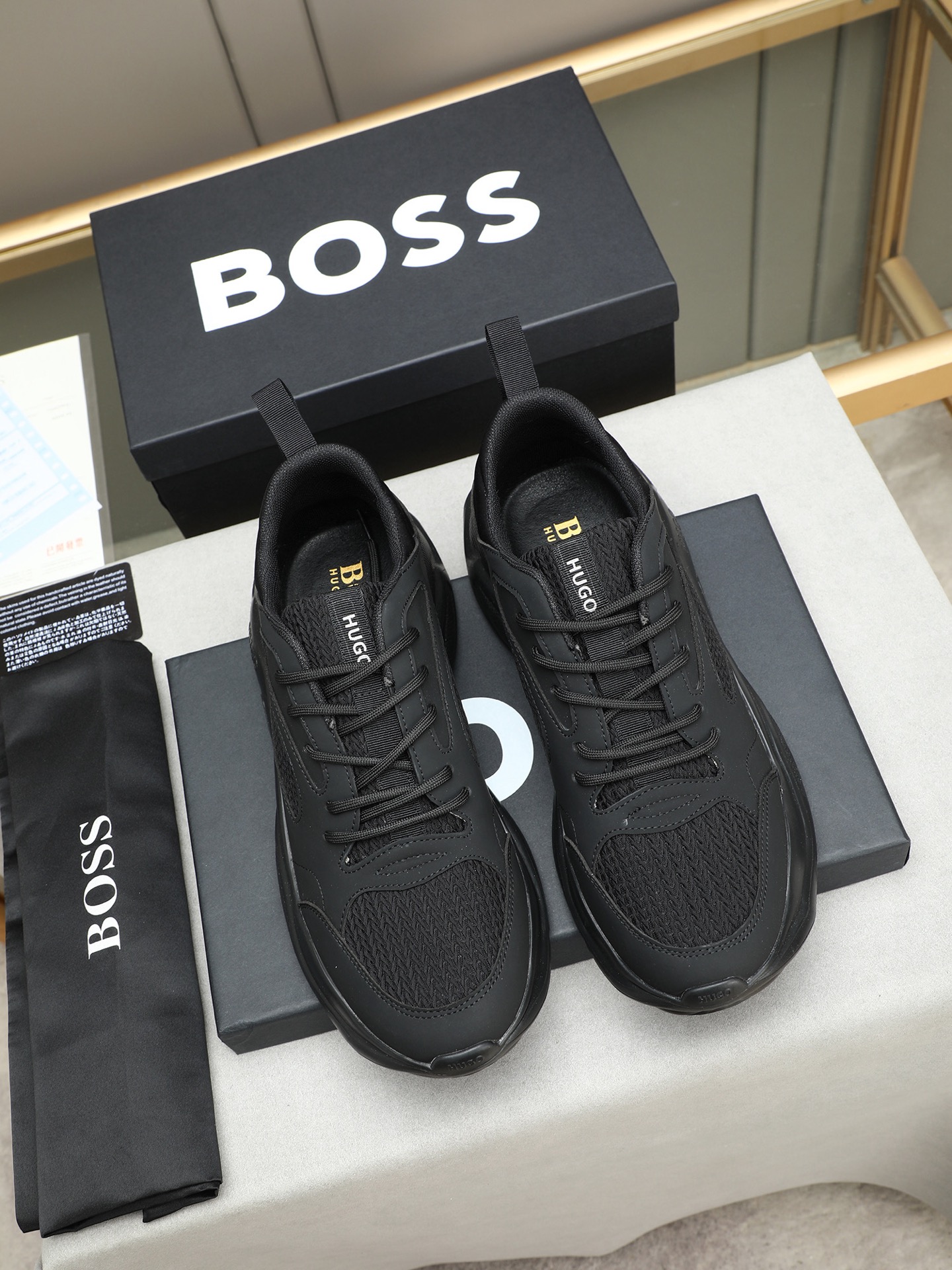 HUGO Stylish Men's Sneakers with Elastic Fabric & Leather Accent - Comfortable 9 i1744795890535 635 0 7