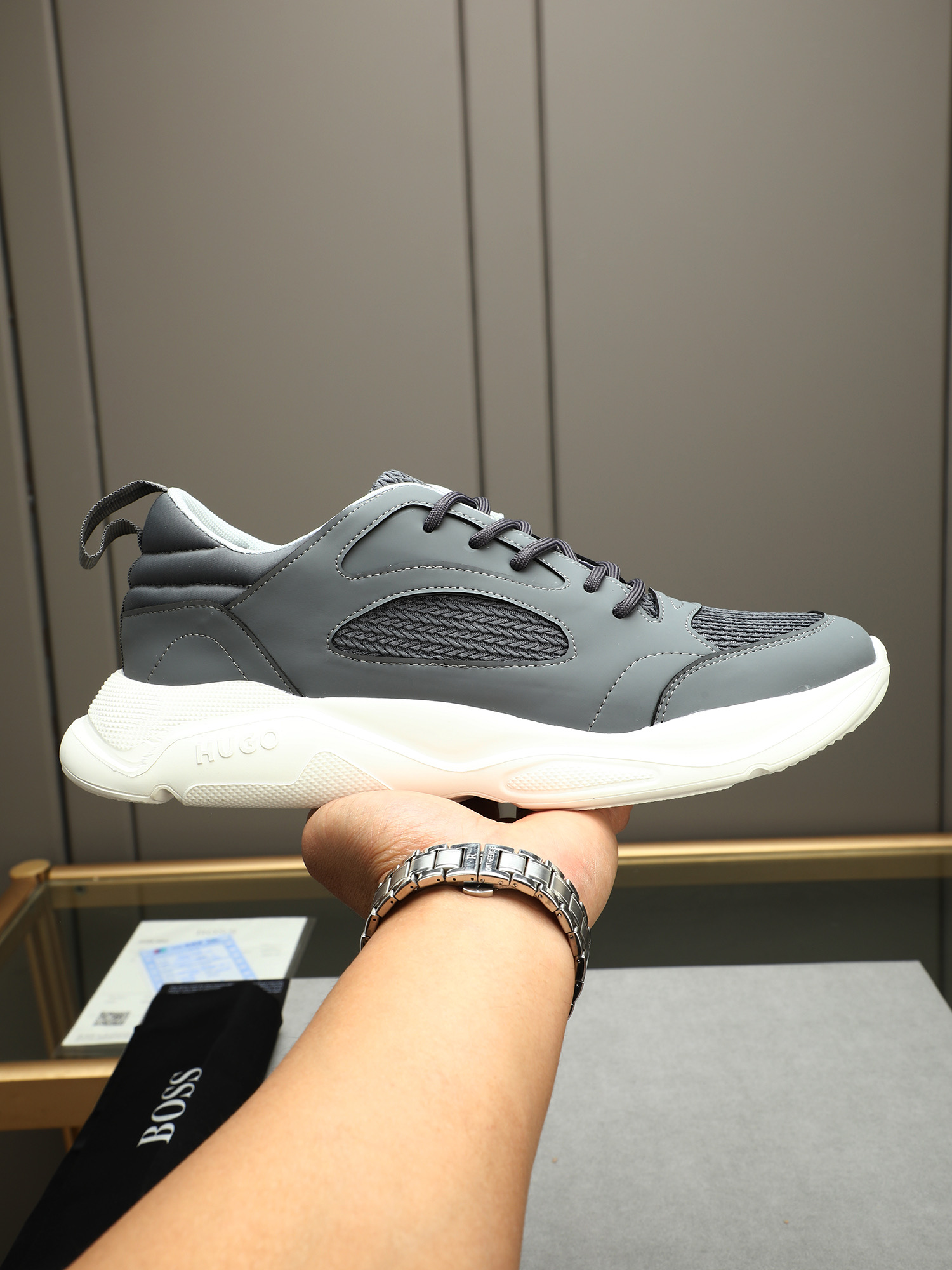 BOSS Men's Stylish & Comfortable Lace-Up Sneakers, Sizes 38-44 2 i1744795903443 4447 0 0