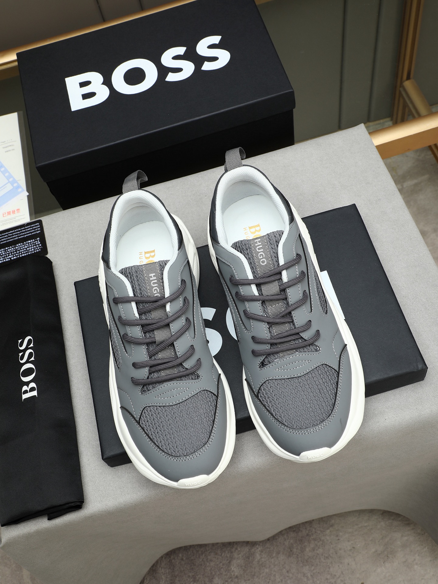 BOSS Men's Stylish & Comfortable Lace-Up Sneakers, Sizes 38-44 9 i1744795903677 2509 0 7