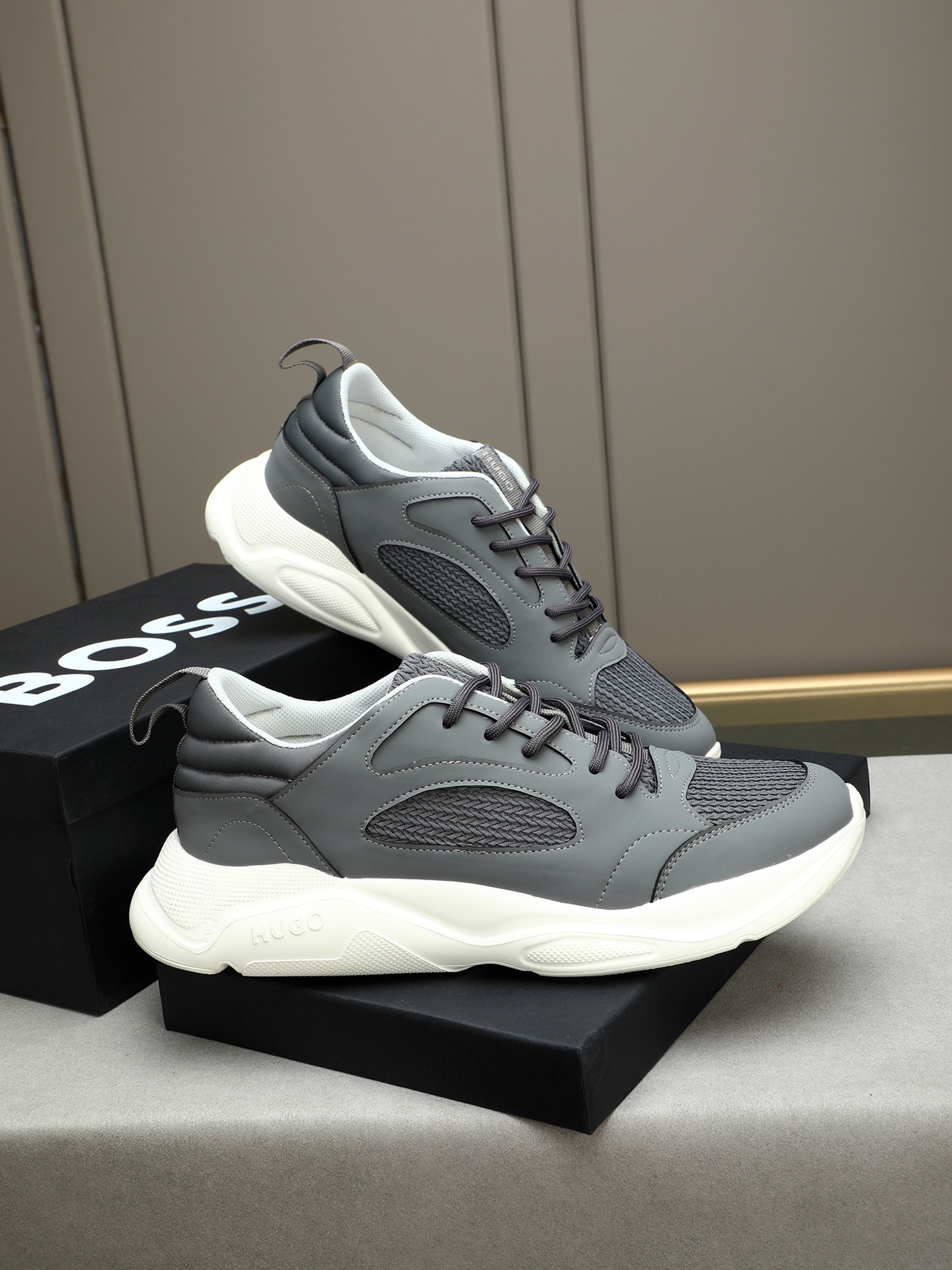 BOSS Men's Stylish & Comfortable Lace-Up Sneakers, Sizes 38-44 5 i1744795904782 7254 0 3