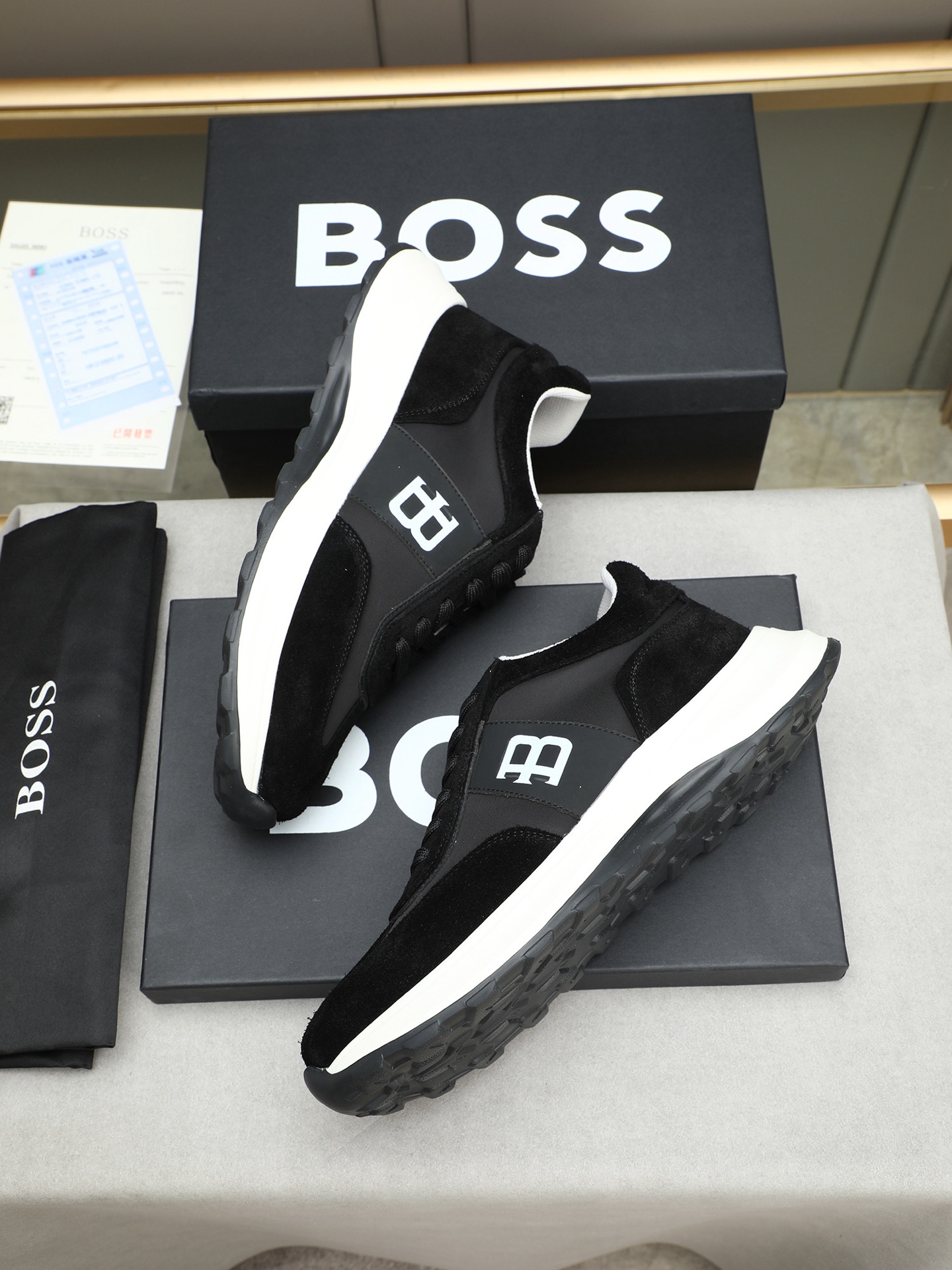 BOSS Men's Stylish Black Sneakers - Comfortable, Lightweight, and Trendy 9 i1744796058280 4187 0 7
