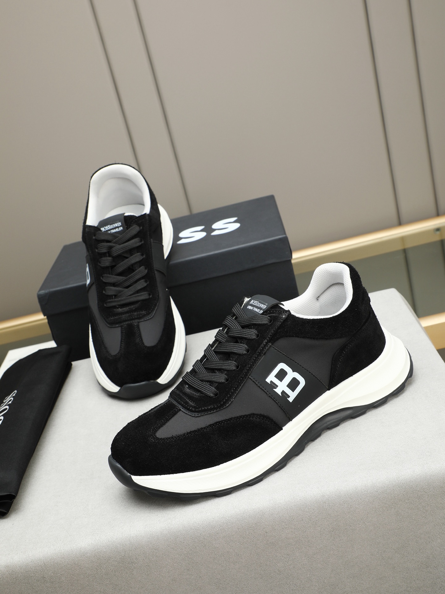 BOSS Men's Stylish Black Sneakers - Comfortable, Lightweight, and Trendy 8 i1744796058299 20 0 6