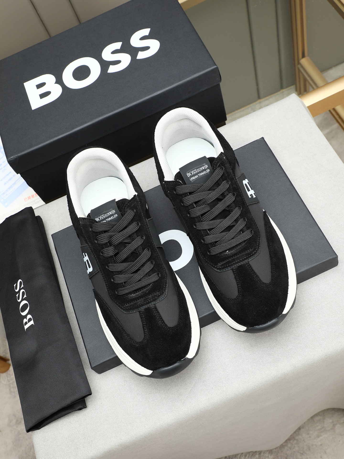 BOSS Men's Stylish Black Sneakers - Comfortable, Lightweight, and Trendy 7 i1744796059470 5588 0 5
