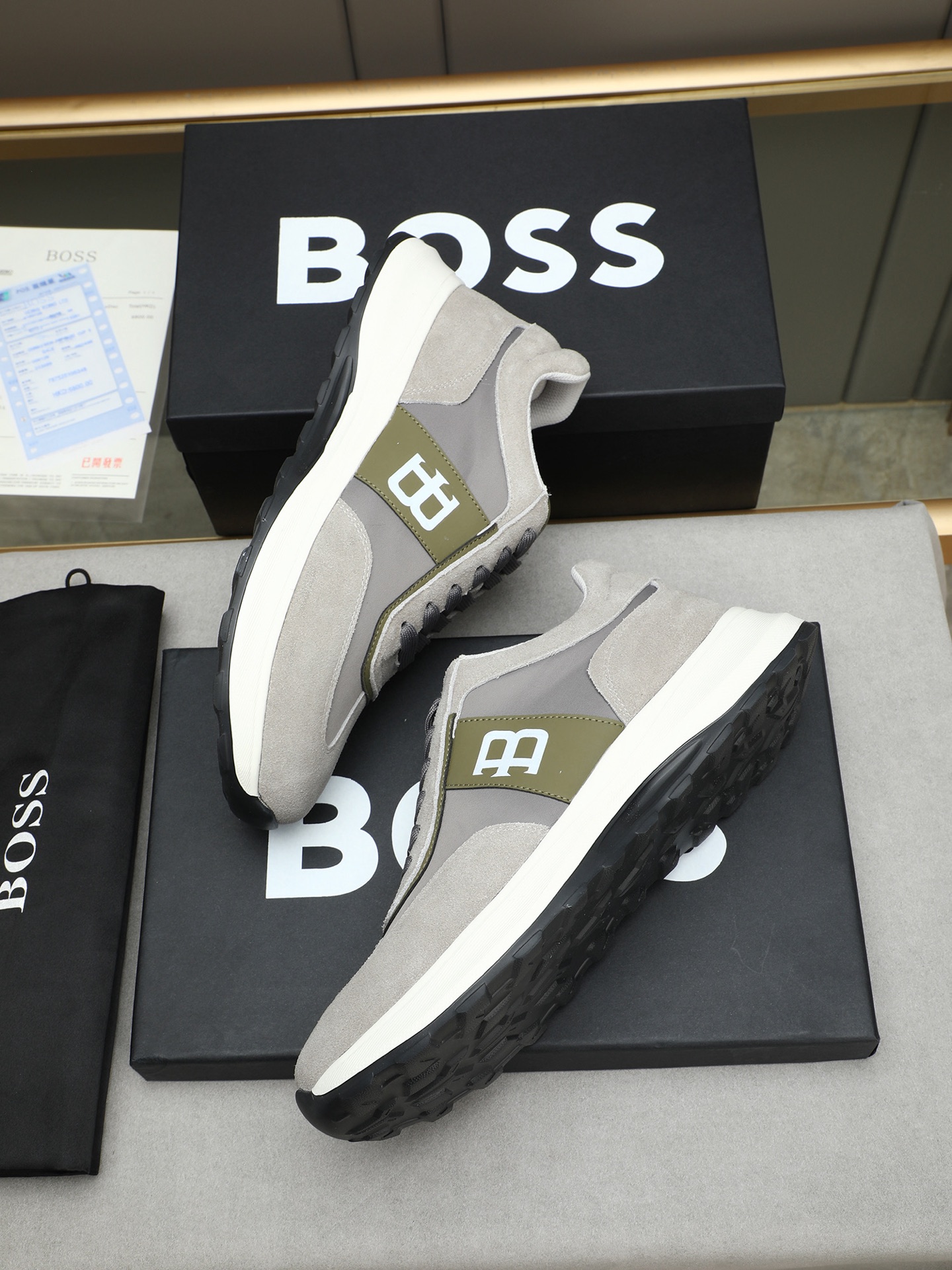 BOSS Men's Stylish Lace-Up Sneakers in Gray, Comfortable & Lightweight 9 i1744796103690 7797 0 7