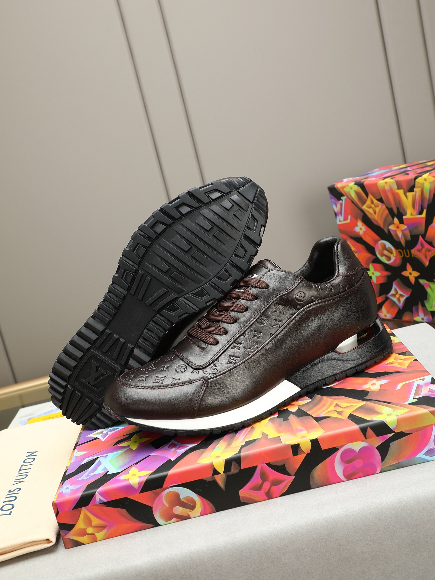 Louis Vuitton Leather Sneakers, Designer Luxury Casual Shoes Size 38-44 4 i1744796410037 8327 0 2