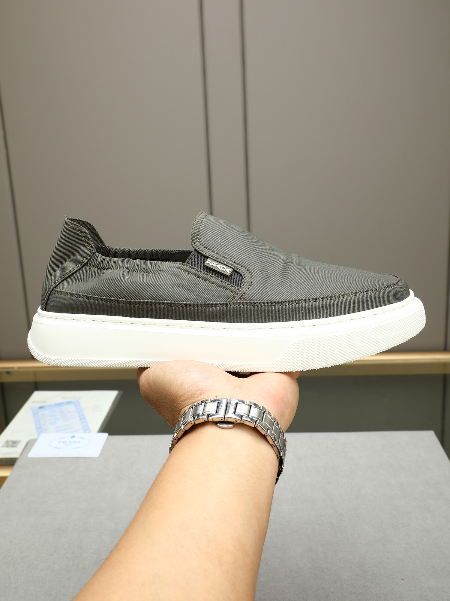 NO:278857,P【PRADA】Prada new casual cloth shoes. Imported tarp lid from Italy!  Ultra-light foamed large sole. Super comfortable size 38-44 (45 customized, prada, prada19860909P【PRADA】普拉达新款休闲布鞋.意大利进口防水布皮里！超轻发泡大底.超级舒适码数38-44(45定做,,prada,prada,Men's shoes