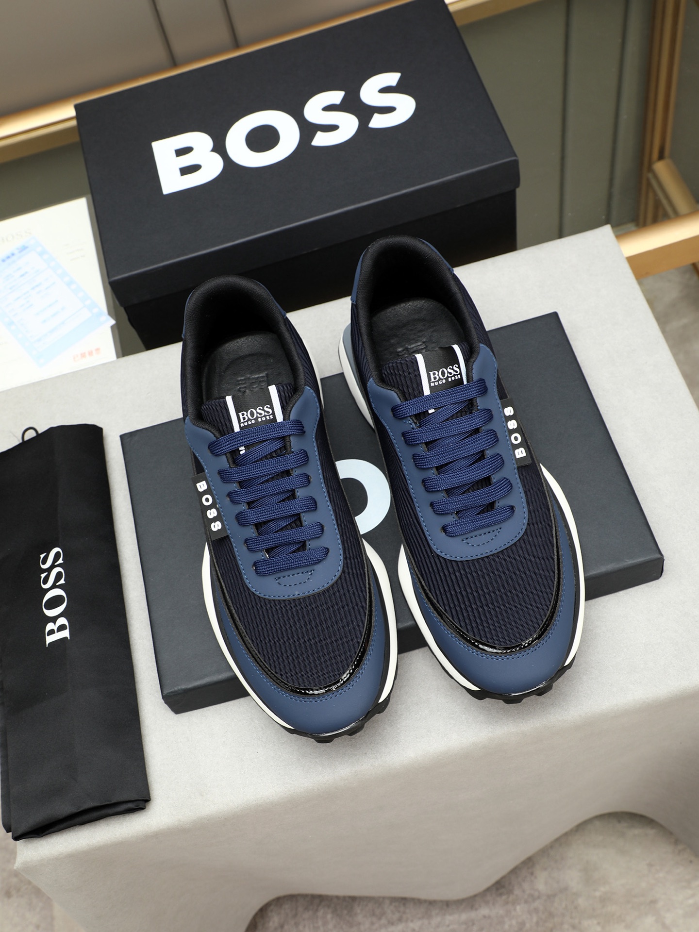BOSS Men's Stylish Leather Sneakers - Comfortable and Breathable 10 i1745312467440 2833 0 8
