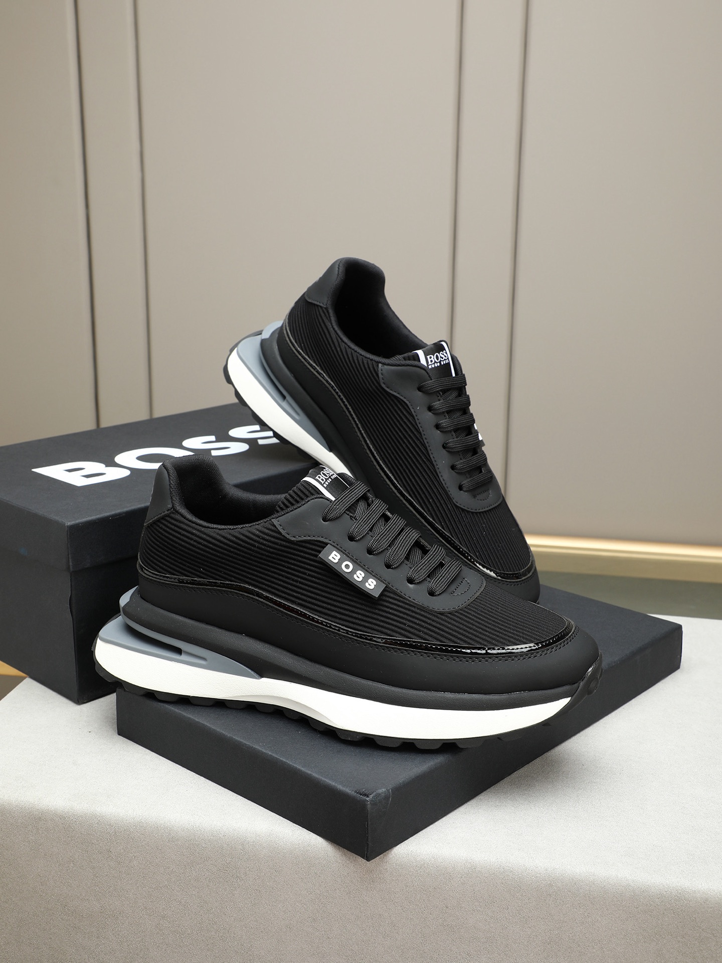 BOSS Men's Leather Sneakers - Comfortable, Stylish, and Versatile black Shoes 5 i1745312480996 8600 0 3