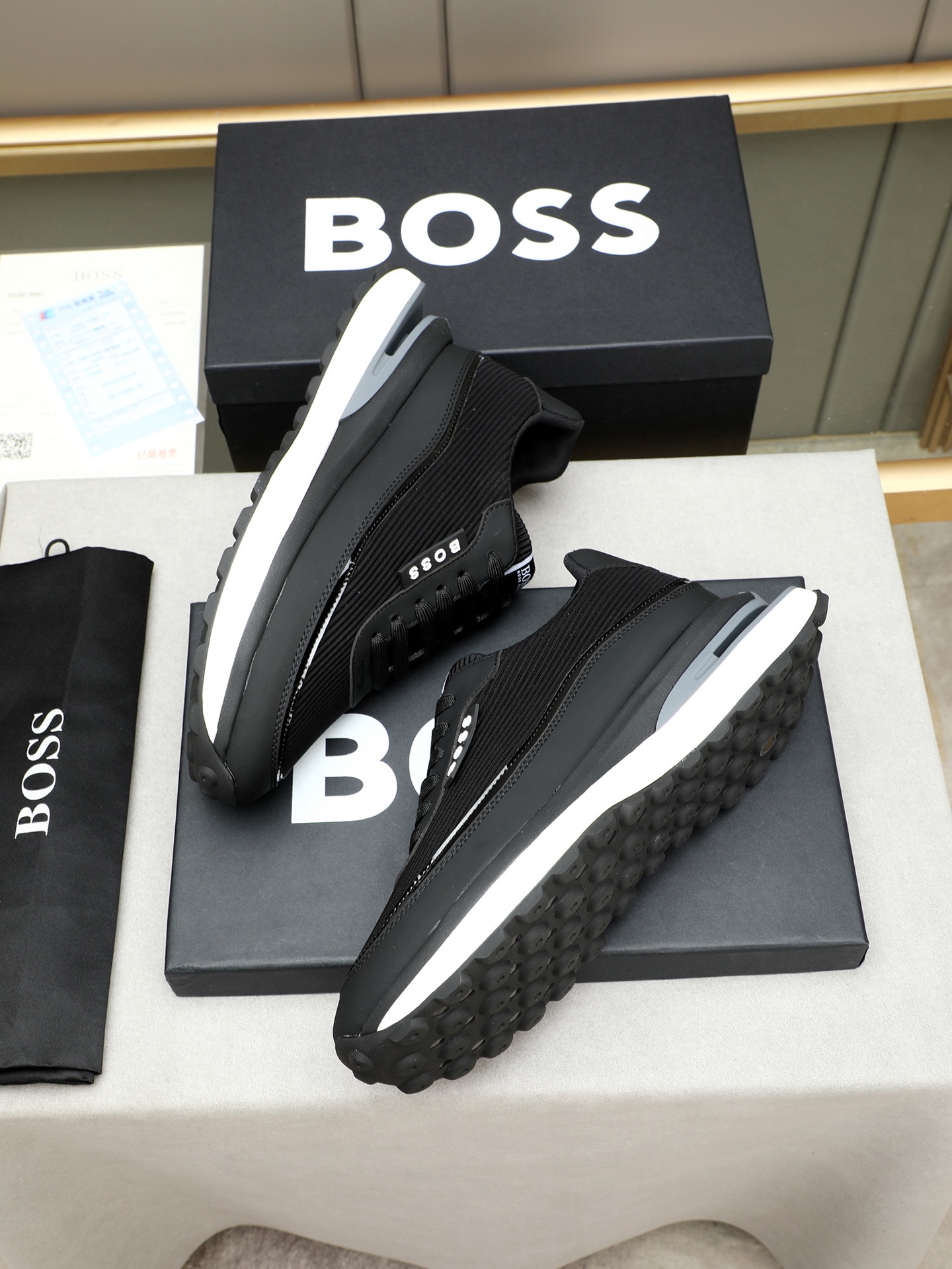 BOSS Men's Leather Sneakers - Comfortable, Stylish, and Versatile black Shoes 9 i1745312481023 7396 0 7