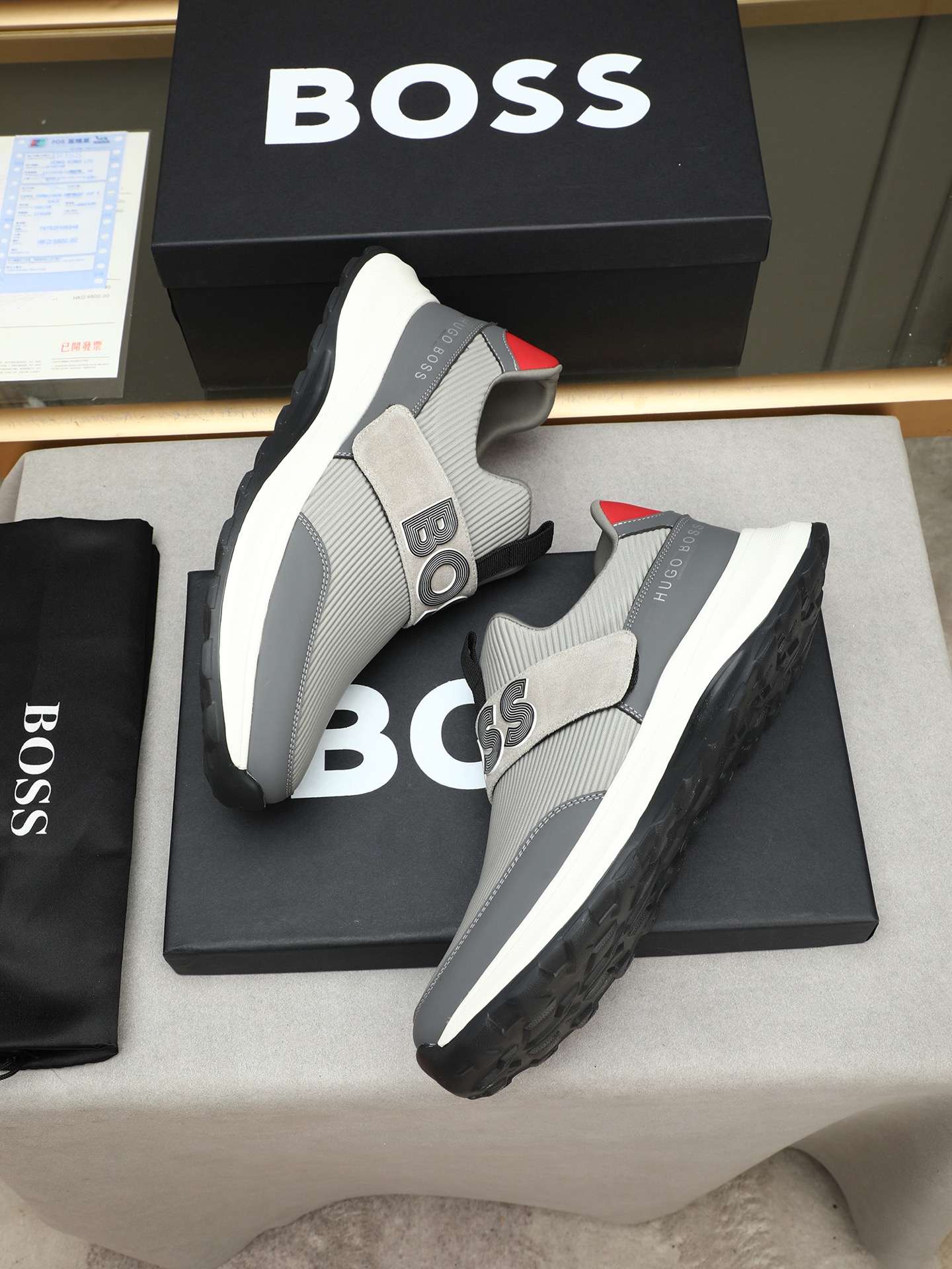 HUGO BOSS Men's Leather Slip-On Sneakers Comfortable Casual Shoes 8 i1745312692120 3852 0 6
