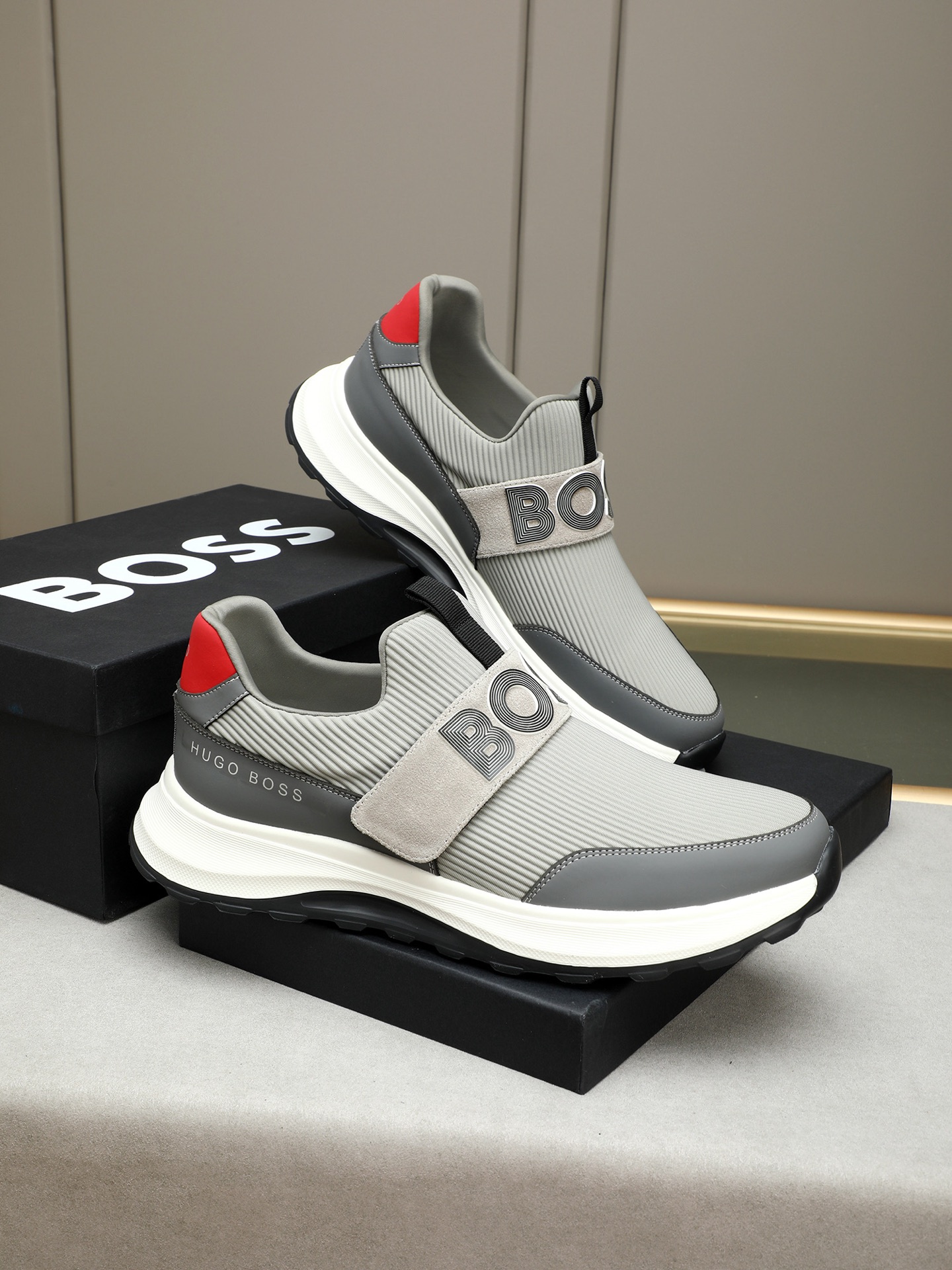 HUGO BOSS Men's Leather Slip-On Sneakers Comfortable Casual Shoes 5 i1745312692141 1977 0 3