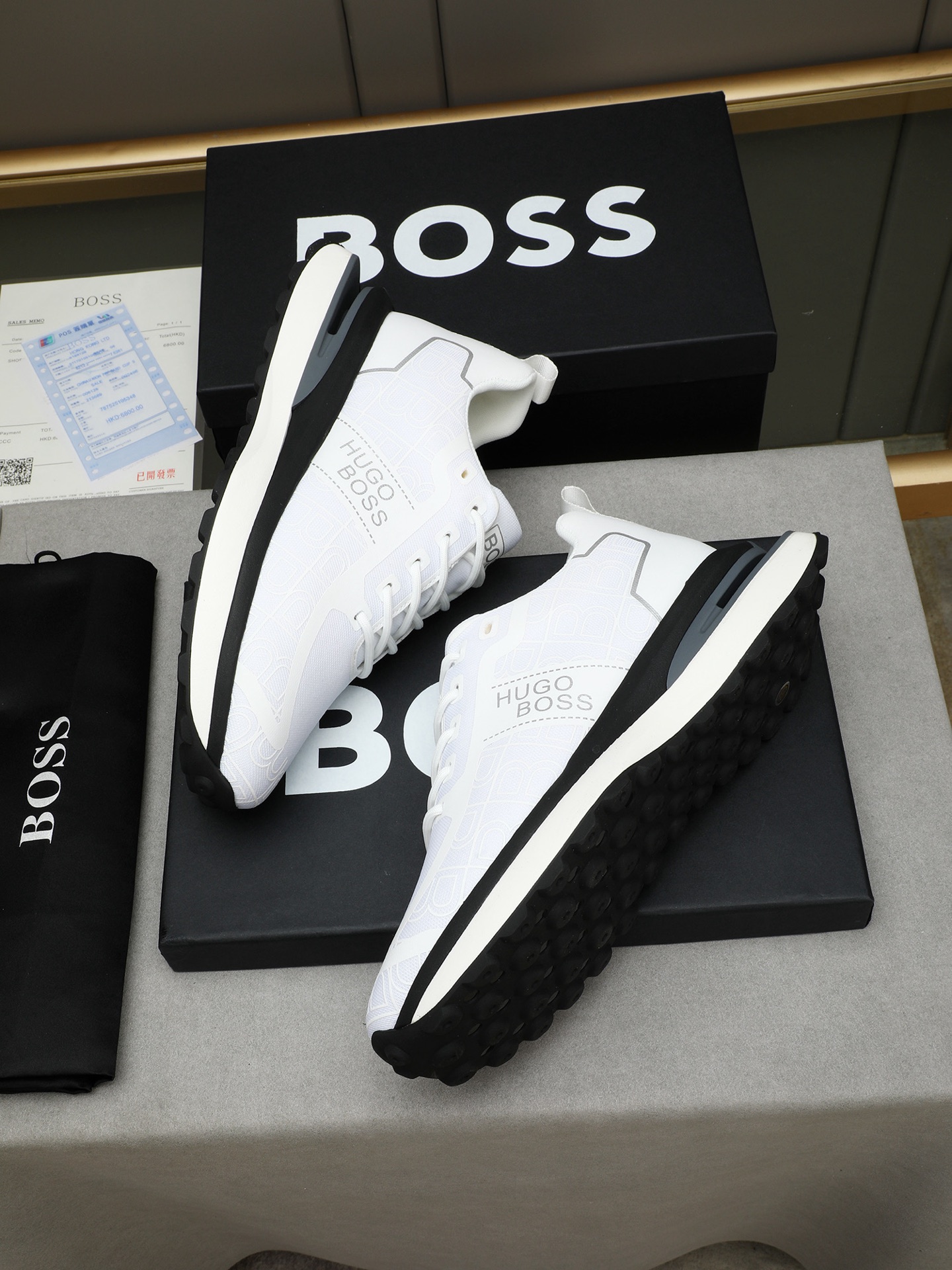 Hugo Boss Men's White Leather Sneakers Comfortable Breathable Shoes Size 38-44 8 i1745312857376 8883 0 6