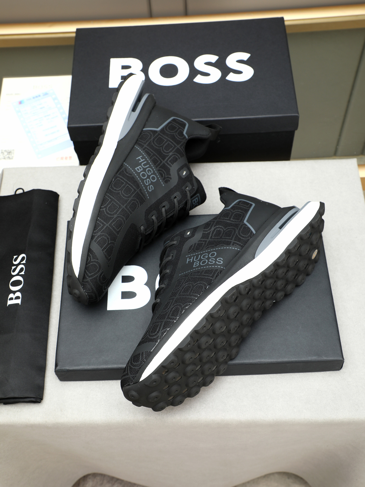 HUGO BOSS Men's Low-Top Sneakers Breathable Mesh Upper, Available in Multiple Colors 8 i1745312870324 8428 0 6