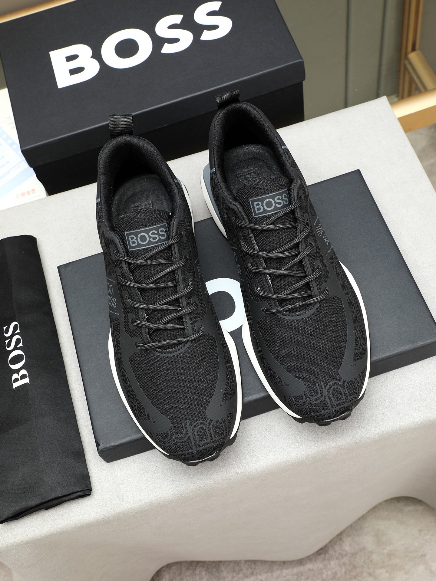 HUGO BOSS Men's Low-Top Sneakers Breathable Mesh Upper, Available in Multiple Colors 9 i1745312870607 3191 0 7