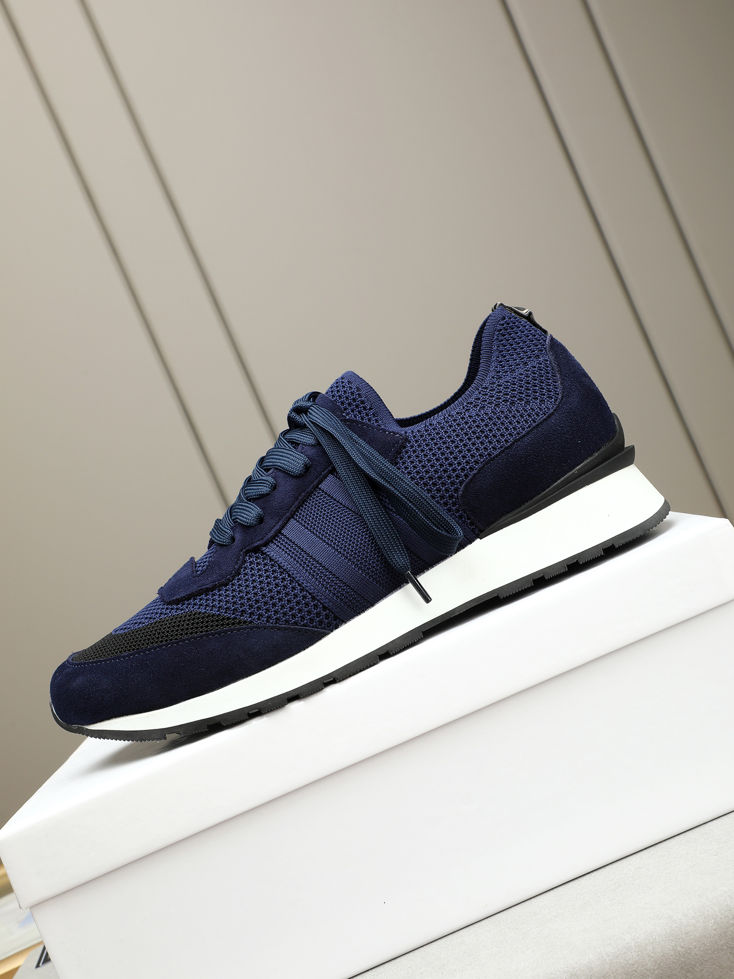 Brioni Men's Wool Blend Sneakers with Nappa Leather and Legion Stripe 7 i1745313669627 1119 0 5
