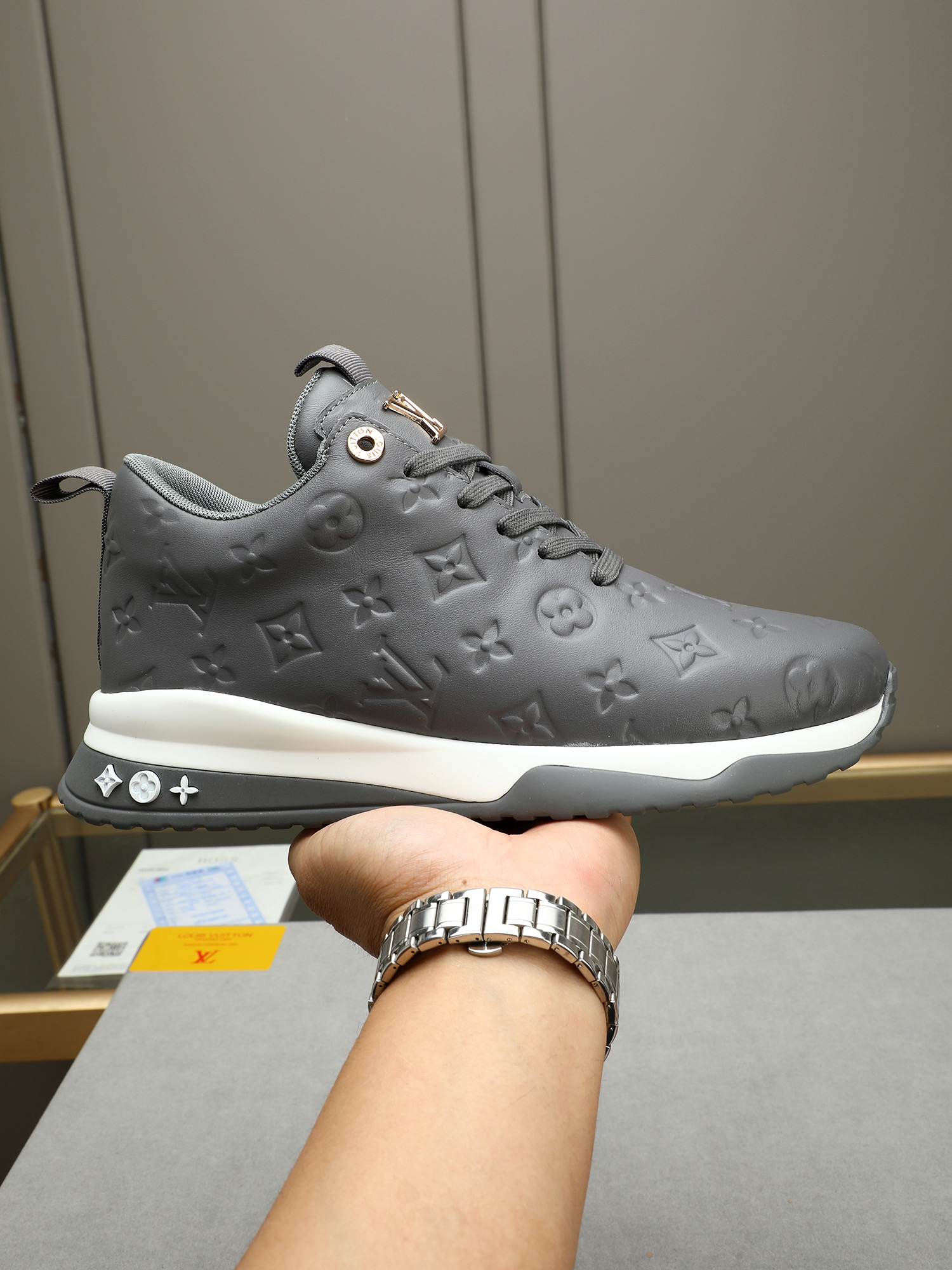 Louis Vuitton Embossed Leather Sneakers - Iconic Style & Comfort (Sizes 39-44) 1 Louis Vuitton Embossed Leather Sneakers - Iconic Style & Comfort (Sizes 39-44)