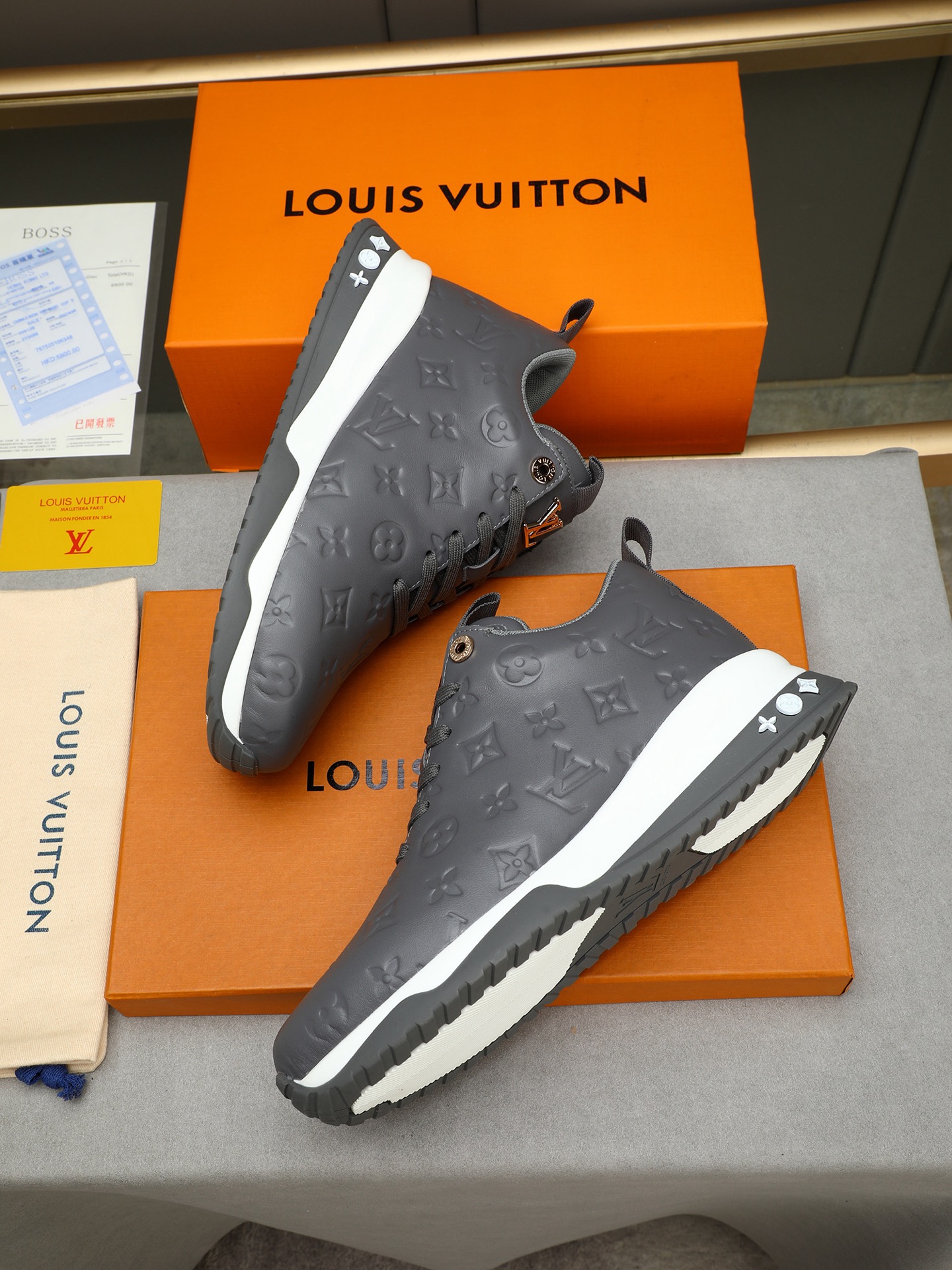 Louis Vuitton Embossed Leather Sneakers - Iconic Style & Comfort (Sizes 39-44) 9 i1745483952055 5018 0 7