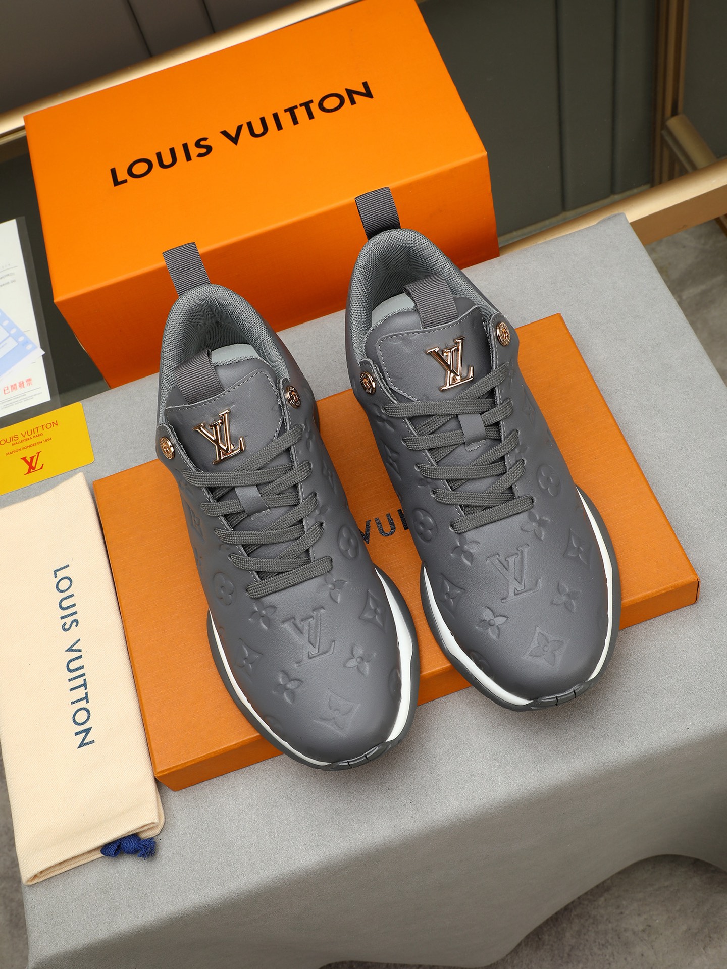 Louis Vuitton Embossed Leather Sneakers - Iconic Style & Comfort (Sizes 39-44) 10 i1745483952082 7418 0 8
