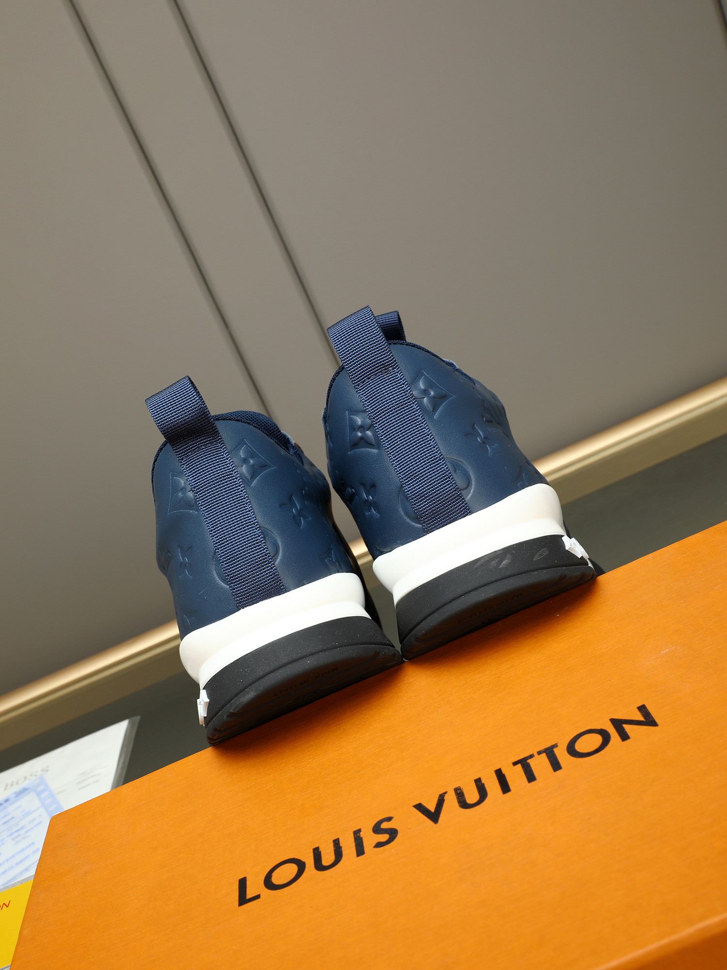Louis Vuitton Men's Blue Leather Run Away Sneakers, Size 39-44 6 i1745483964411 5662 0 4
