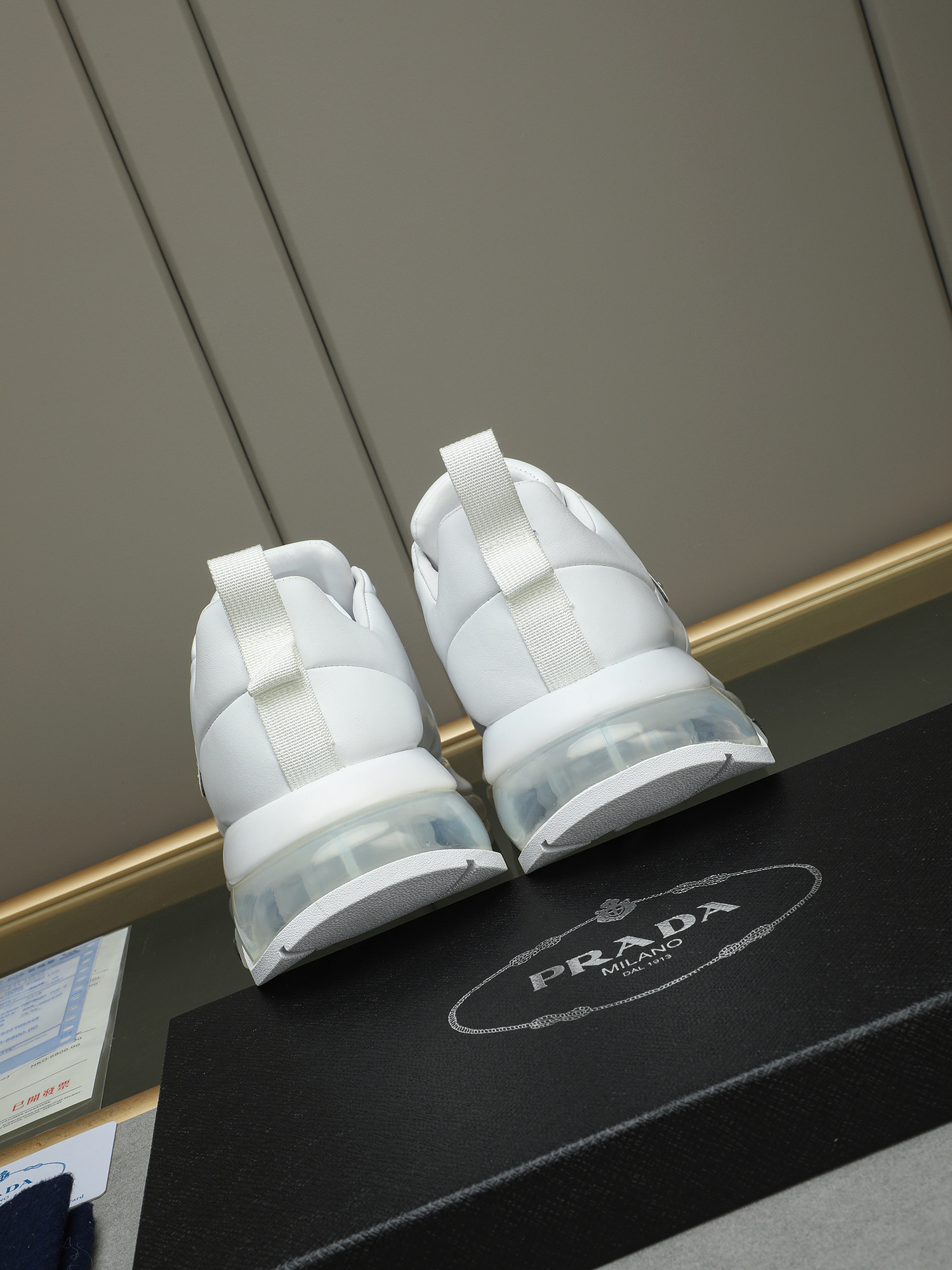 Prada Men's White Leather Sneakers with Air Cushion Sole - Size 39-44 6 i1745484180919 1070 0 4