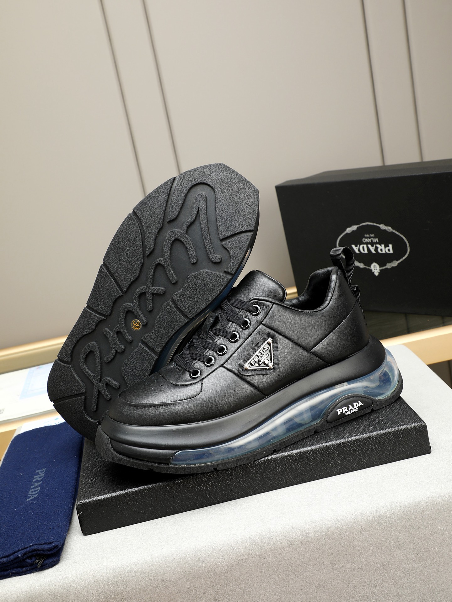 Prada Men's Leather Sneakers with Air Cushion Sole - Comfortable & Stylish 4 i1745484195270 5328 0 2