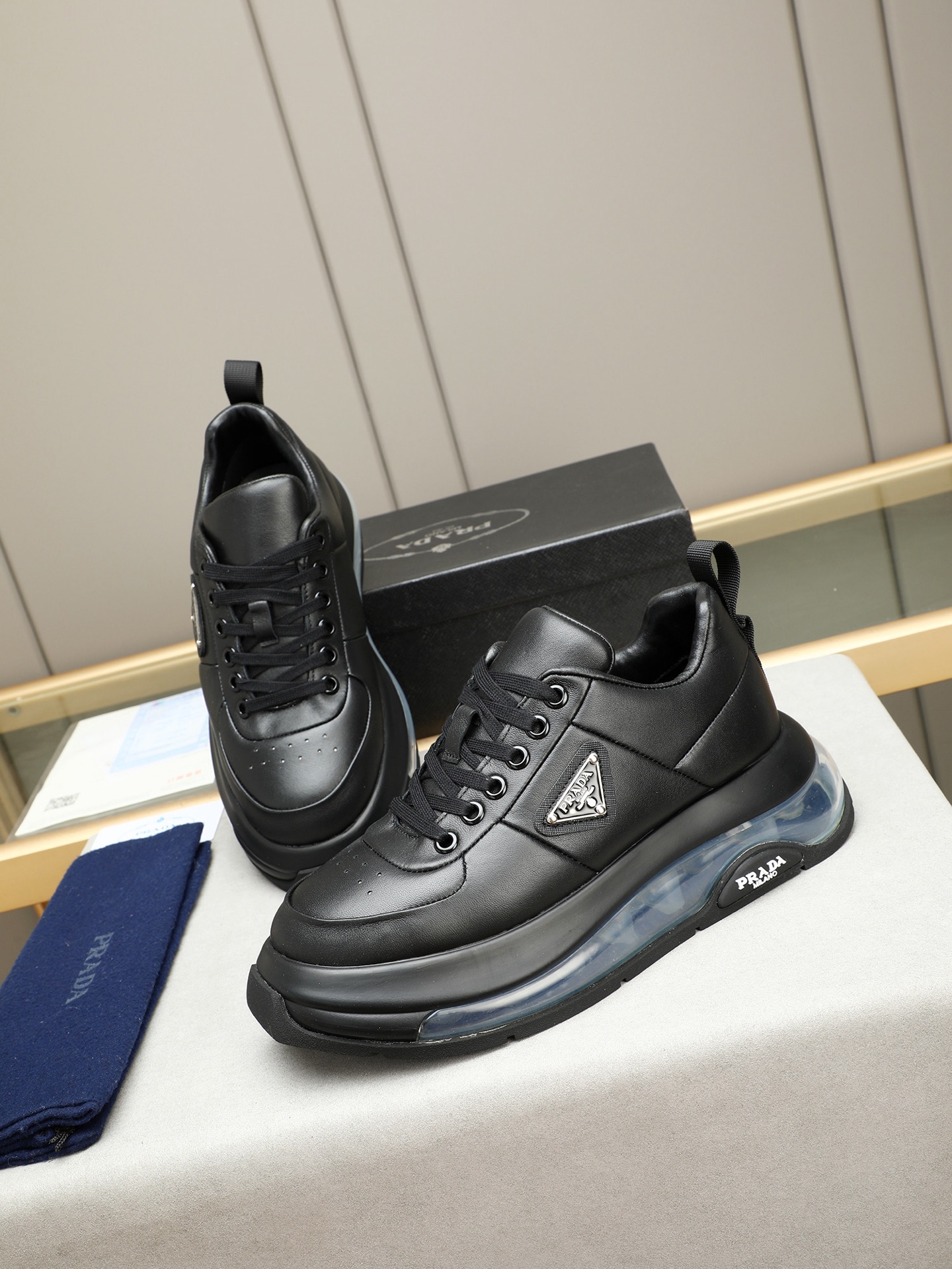 Prada Men's Leather Sneakers with Air Cushion Sole - Comfortable & Stylish 9 i1745484195902 3518 0 7