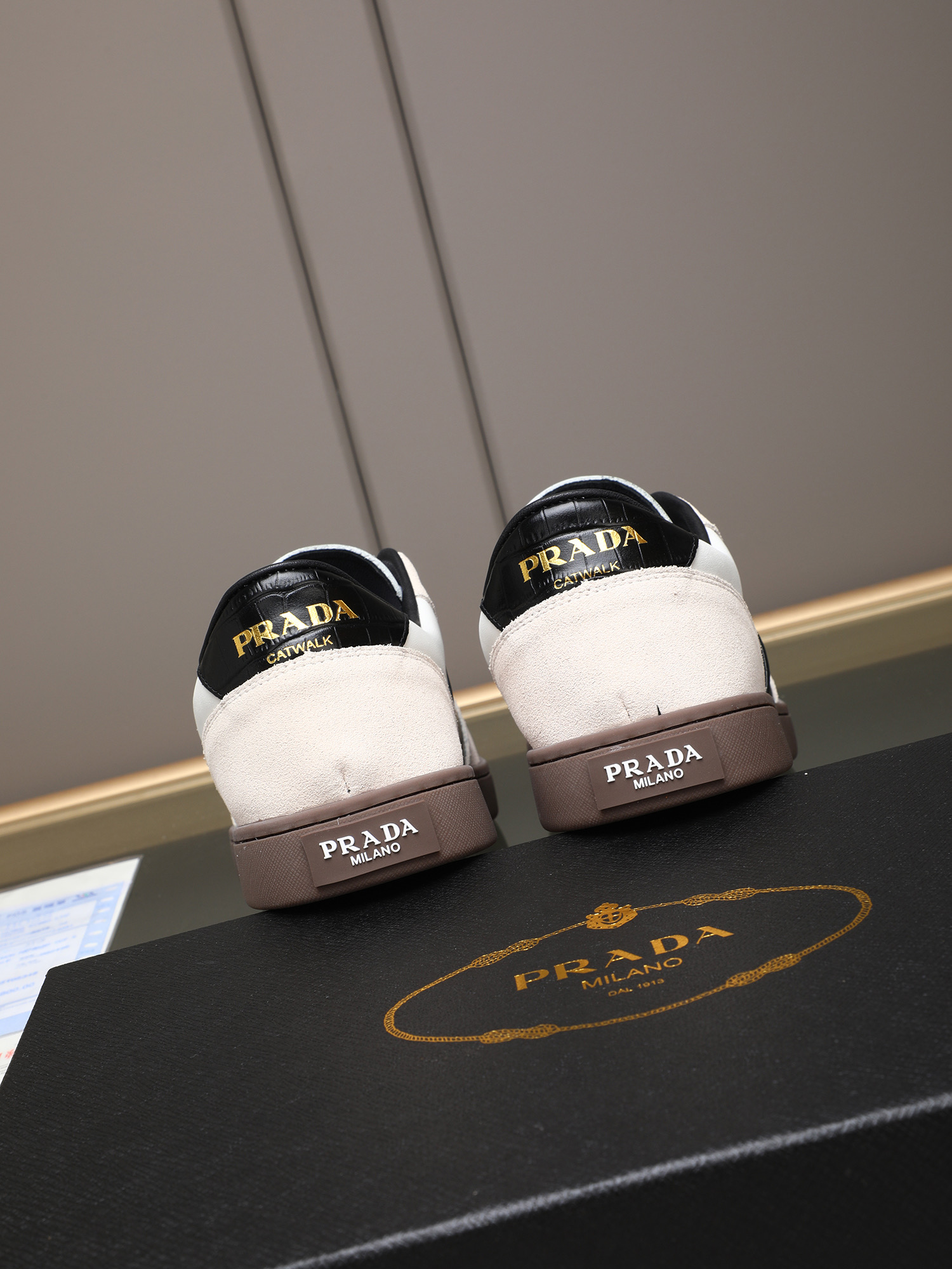 Prada Men's Fashion Sneakers, Leather Upper, Breathable Lining, Size 38-44 6 i1746697191747 258 0 4