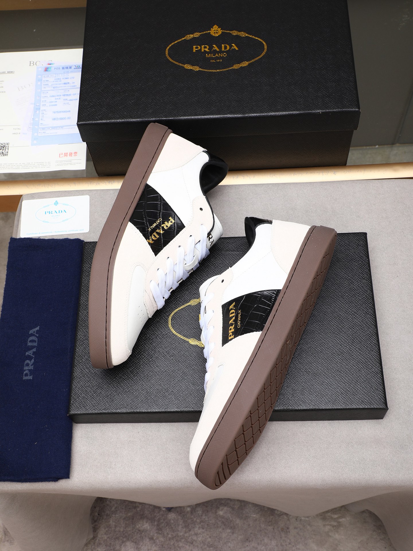 Prada Men's Fashion Sneakers, Leather Upper, Breathable Lining, Size 38-44 10 i1746697191956 3636 0 8
