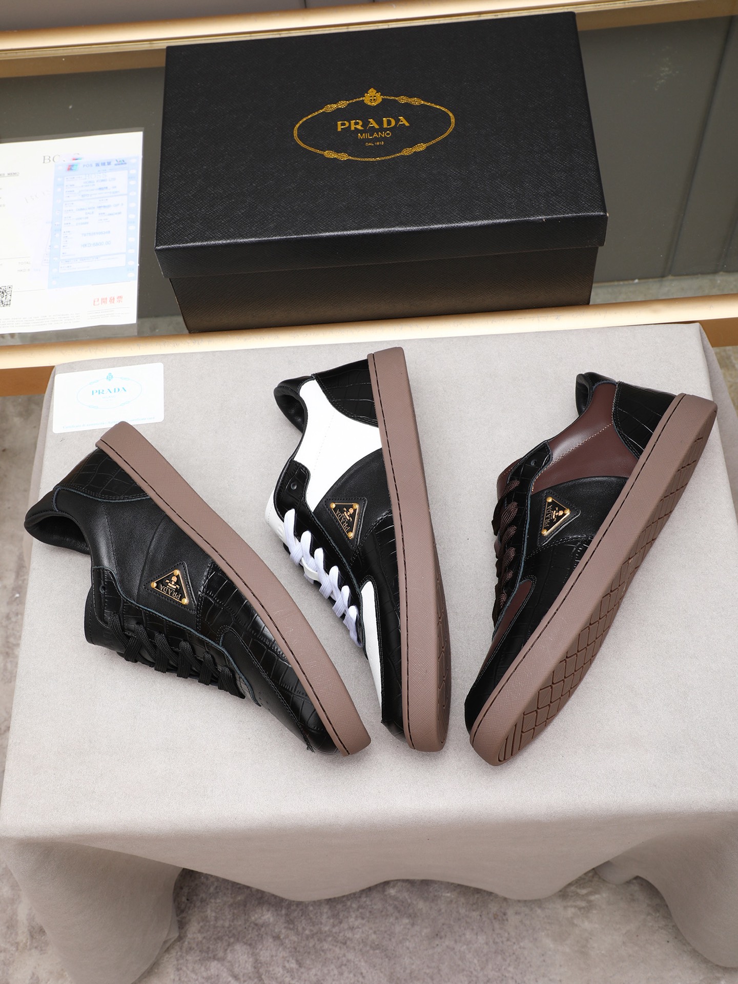Prada Men's Fashion Sneakers Low-Top Leather Casual Shoes Size 38-44 10 i1746697302473 7546 0 8