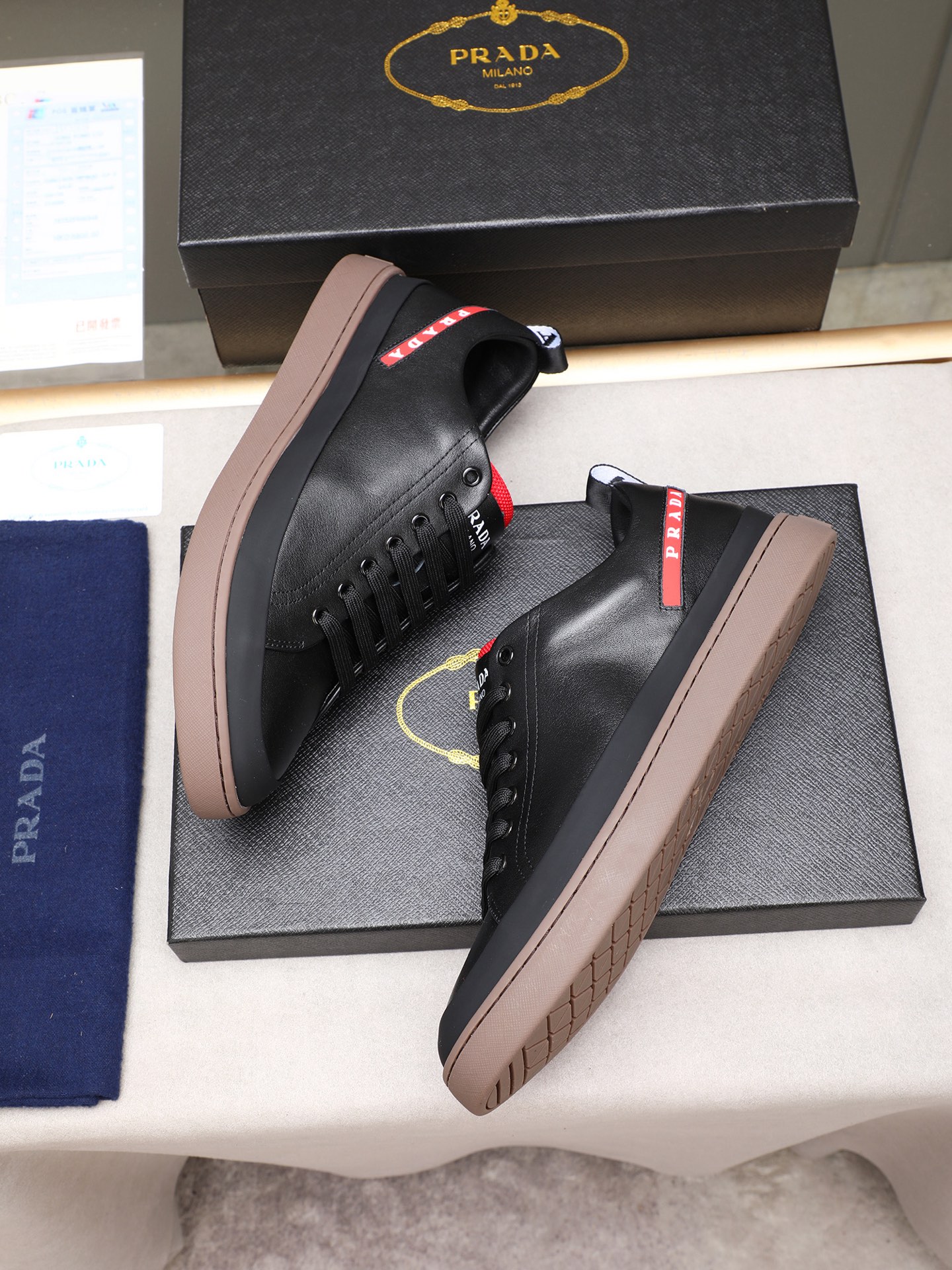 Prada Men's Leather Casual Sneakers Designer Fashion Comfort Shoes 10 i1746697814458 4014 0 8