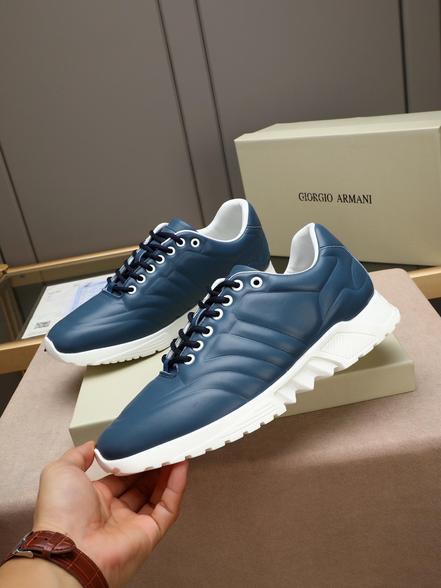 Armani Style Leather Men's Shoes Lookbook Reference image 2