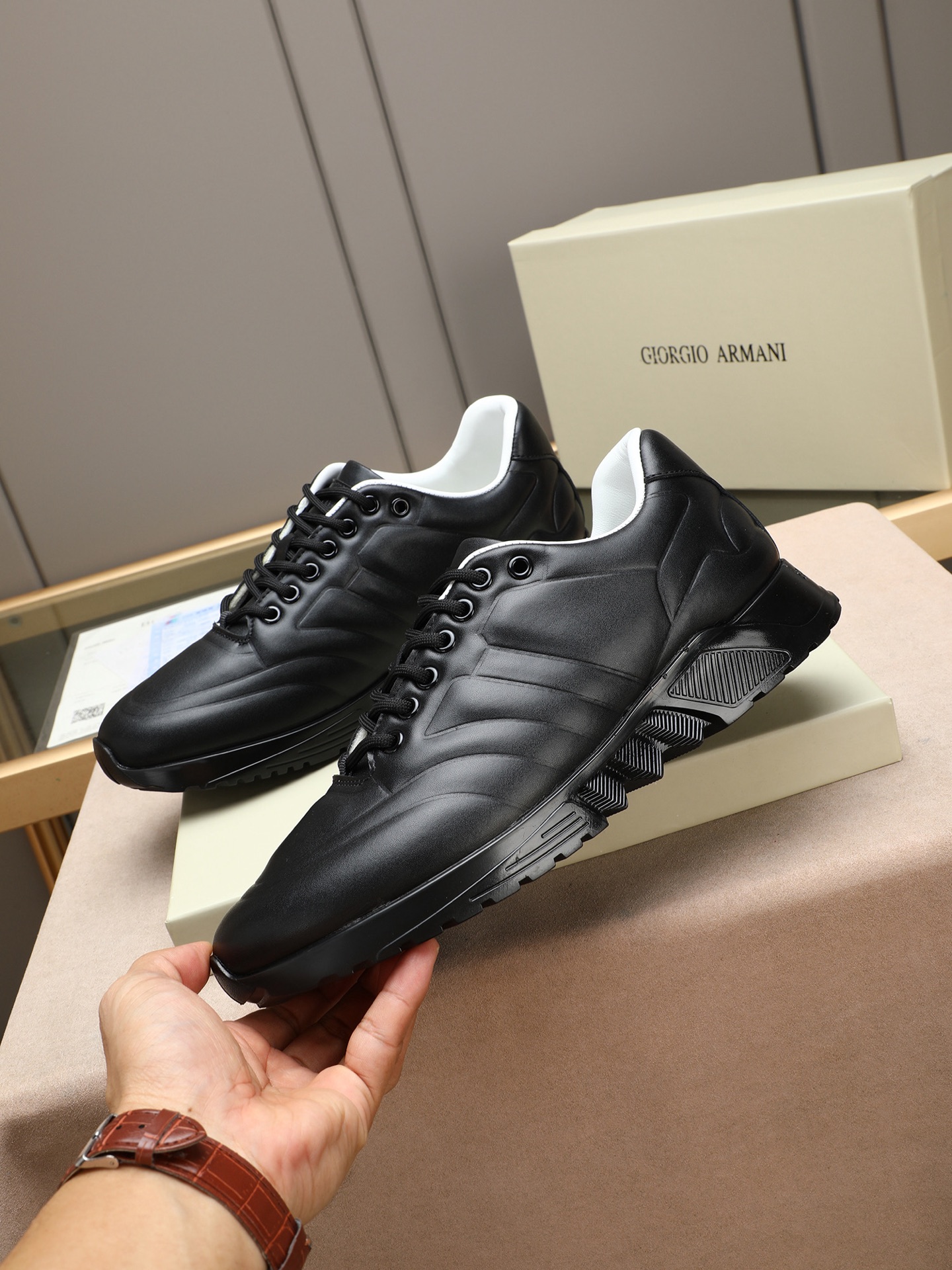Armani Style Leather Men's Shoes Lookbook Reference image 2