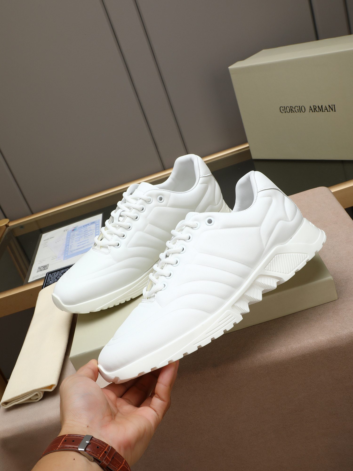 Armani Style Leather Men's Shoes Lookbook Reference image 2