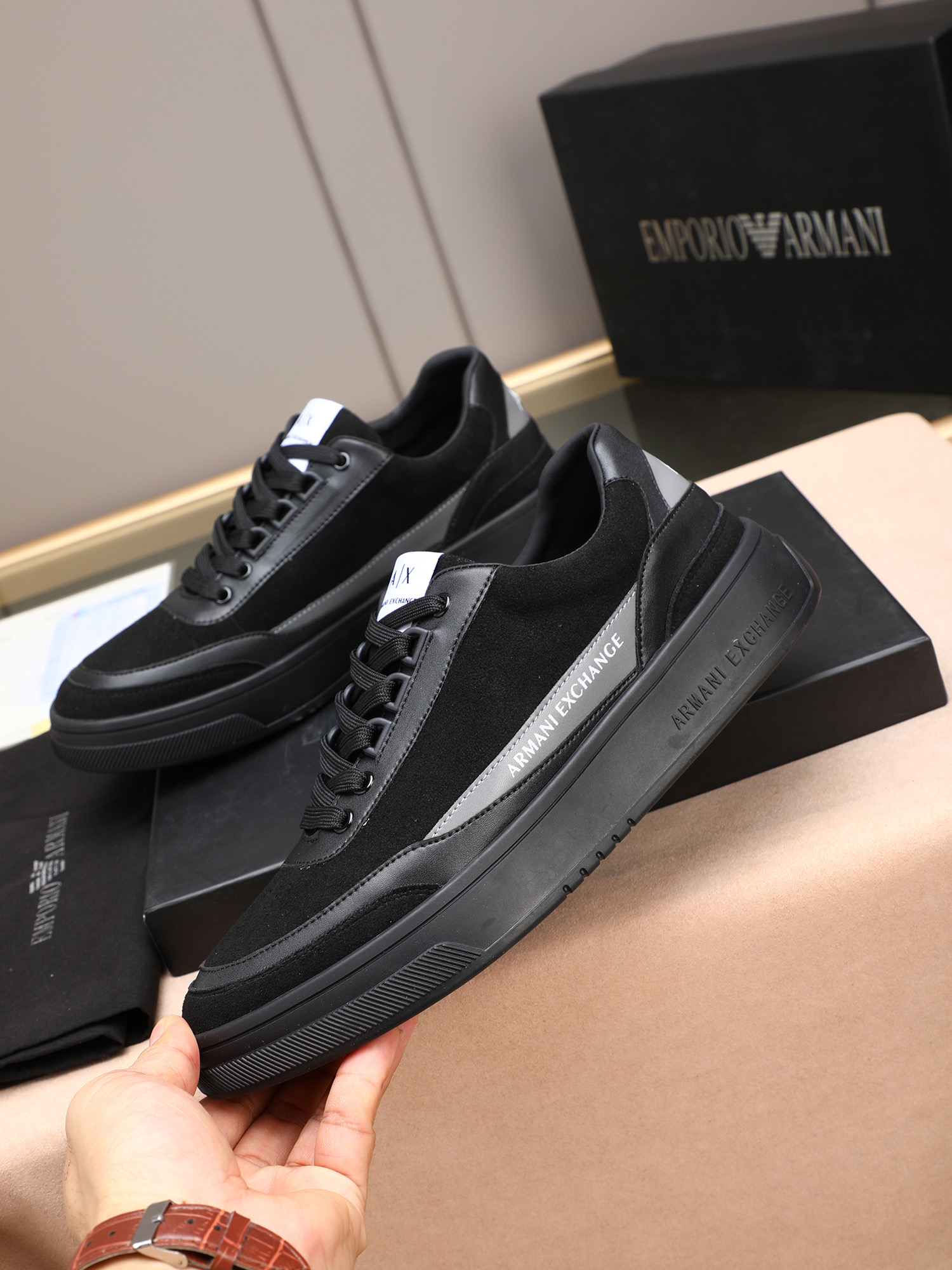 Armani Style Leather Men's Shoes Lookbook Reference image 2