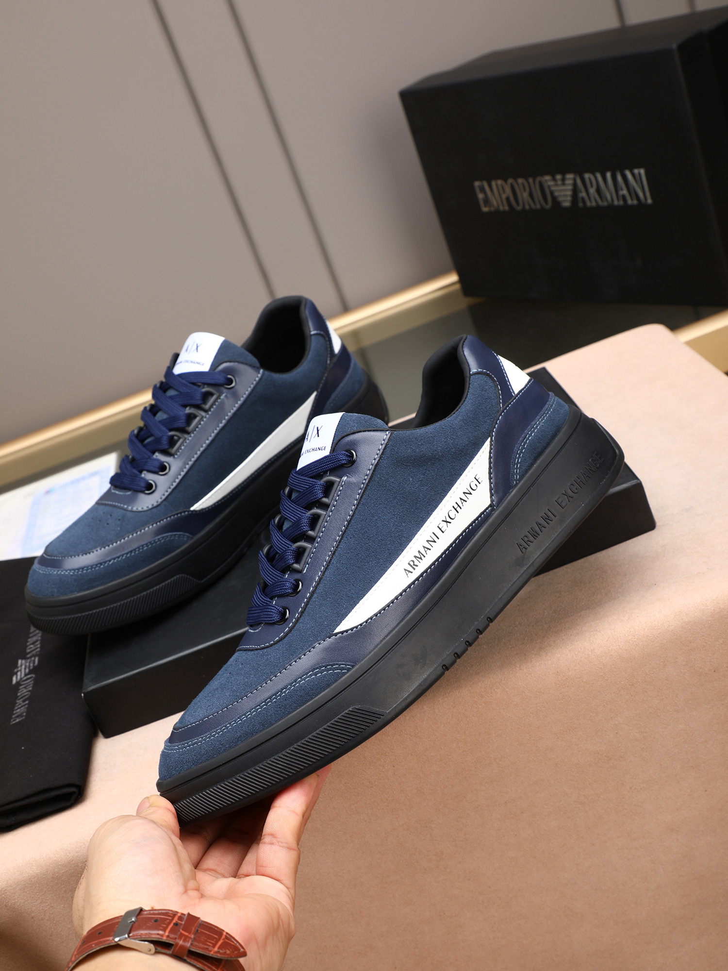 Armani Style Leather Men's Shoes Lookbook Reference image 2