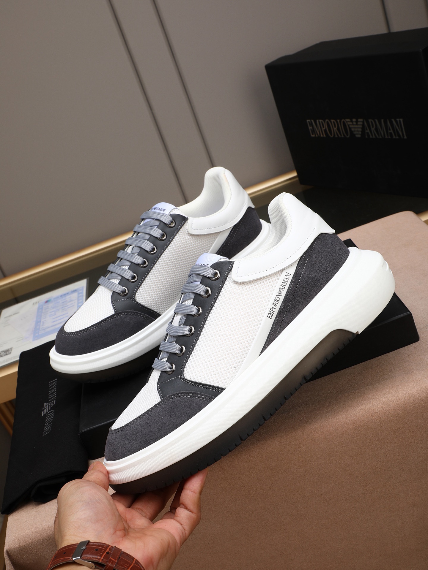 Armani Style Leather Men's Shoes Lookbook Reference image 2