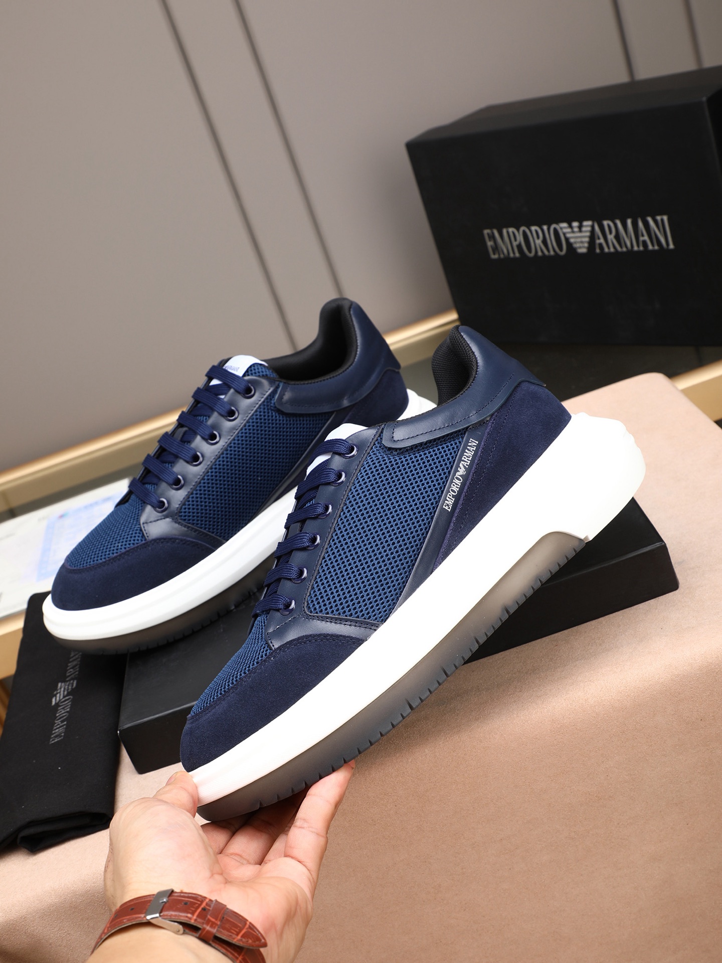 Armani Style Leather Men's Shoes Lookbook Reference image 2
